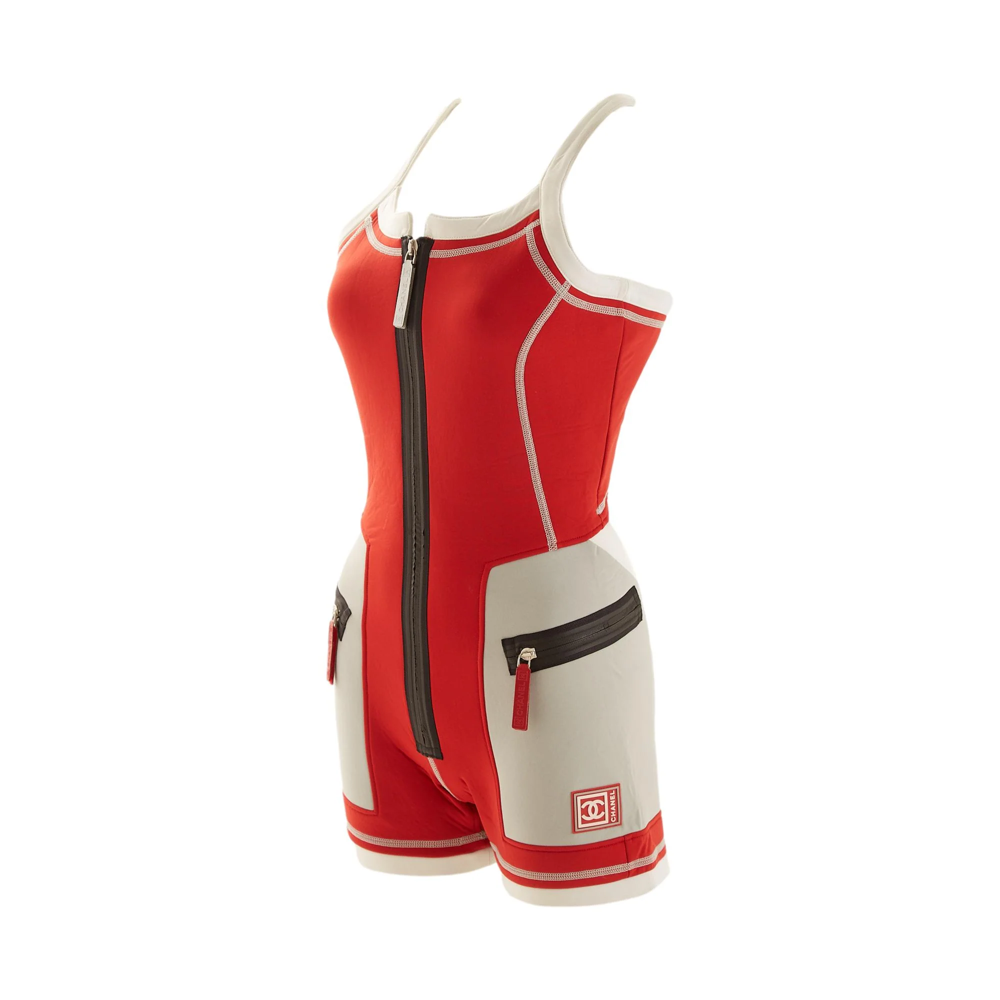 Chanel Sport Red Neoprene Suit