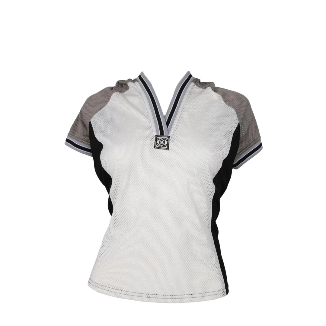 Chanel Sport Short Sleeve Hooded Top