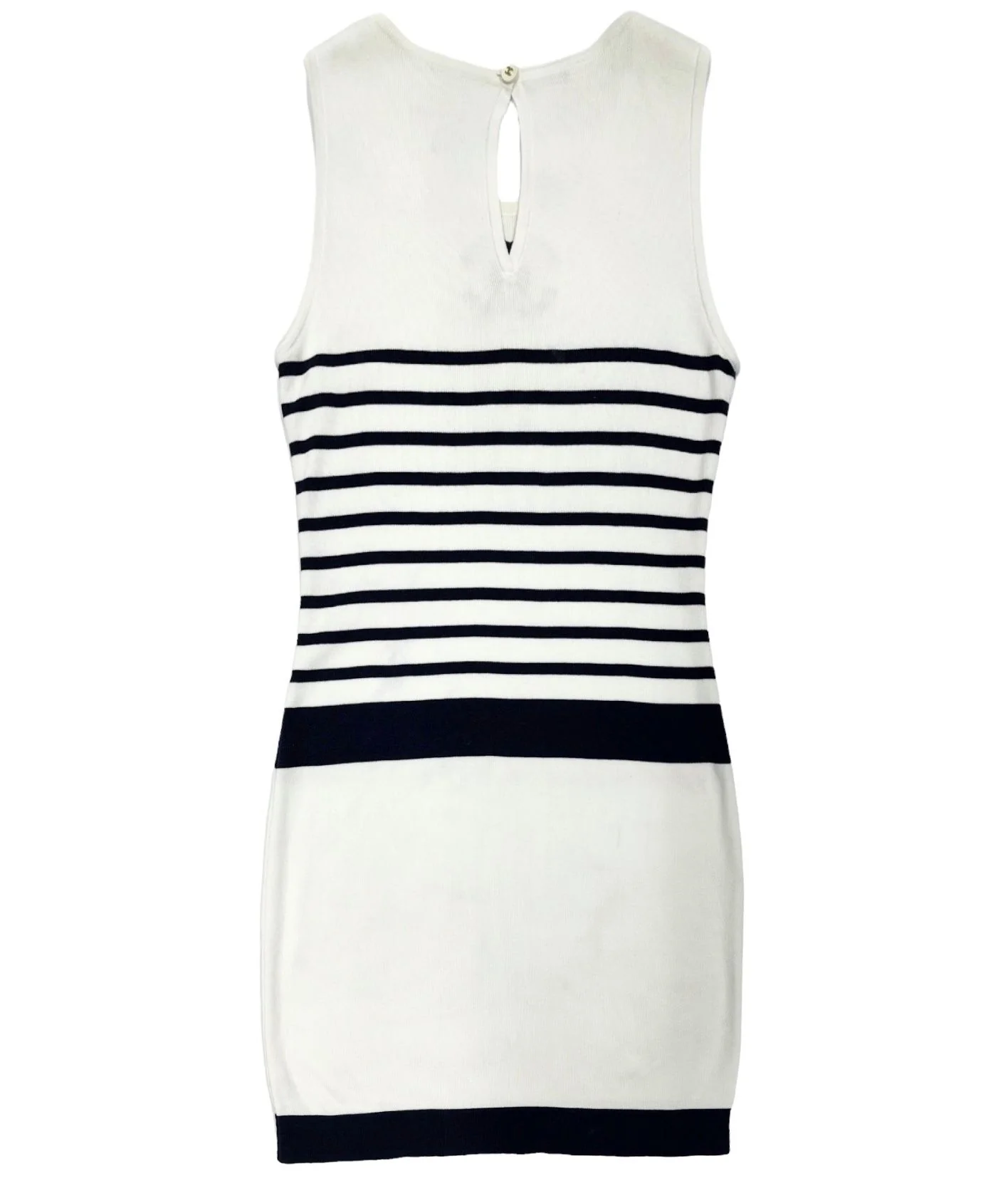 Chanel Striped Jumbo Logo Dress - Image 2