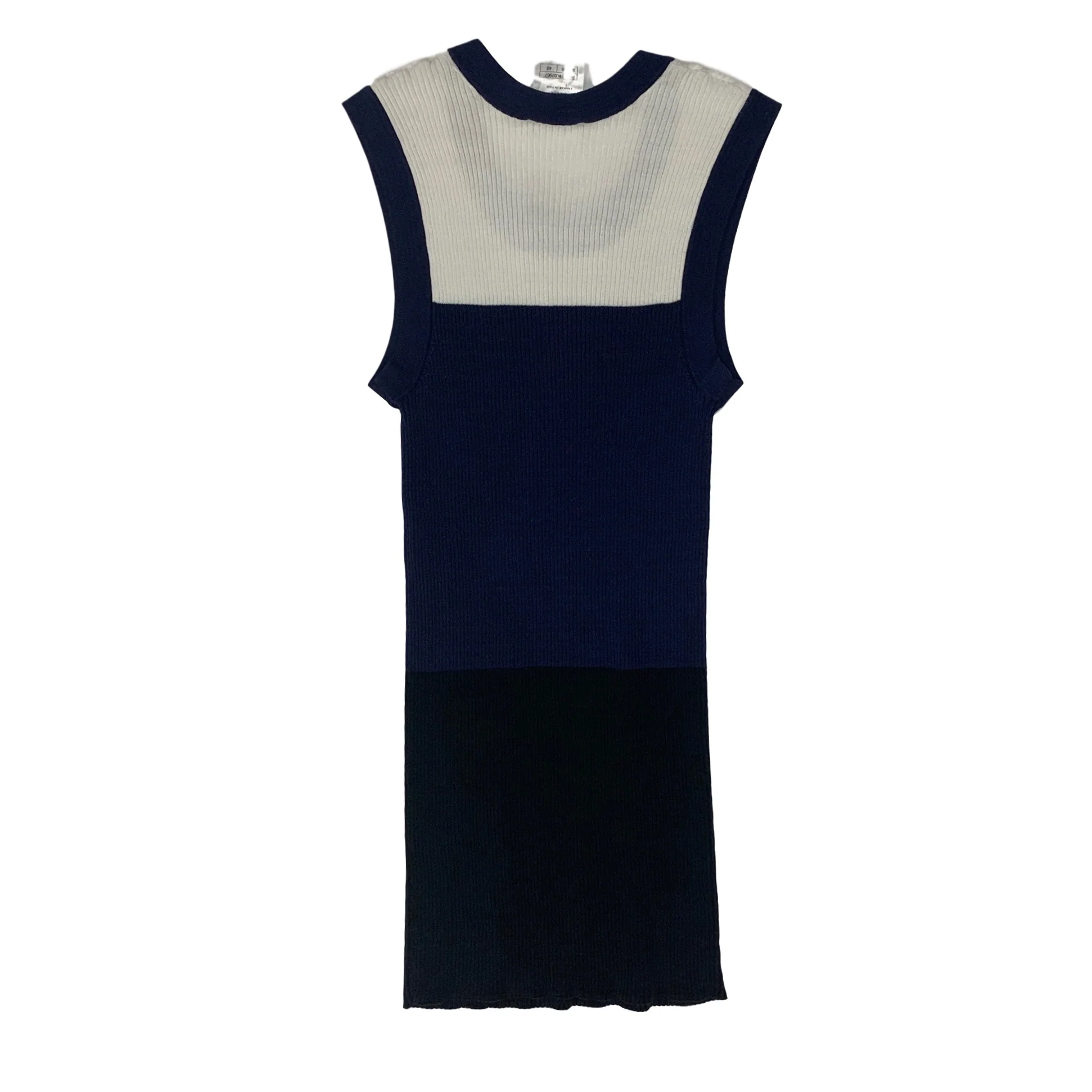Chanel Stretch Ribbed Logo Tank Dress - Image 2