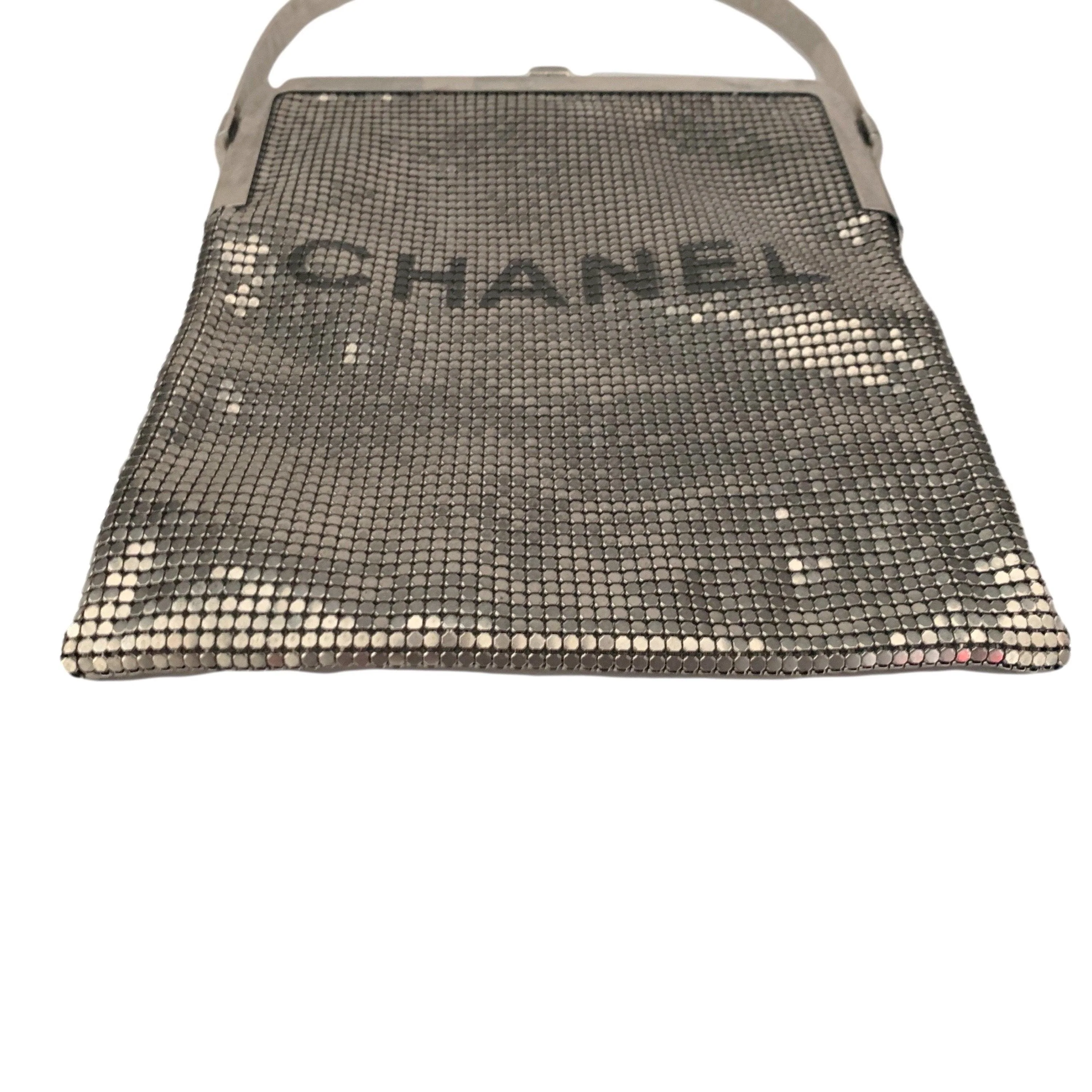 Chanel Structured Chain Mail Top Handle Bag - Image 3