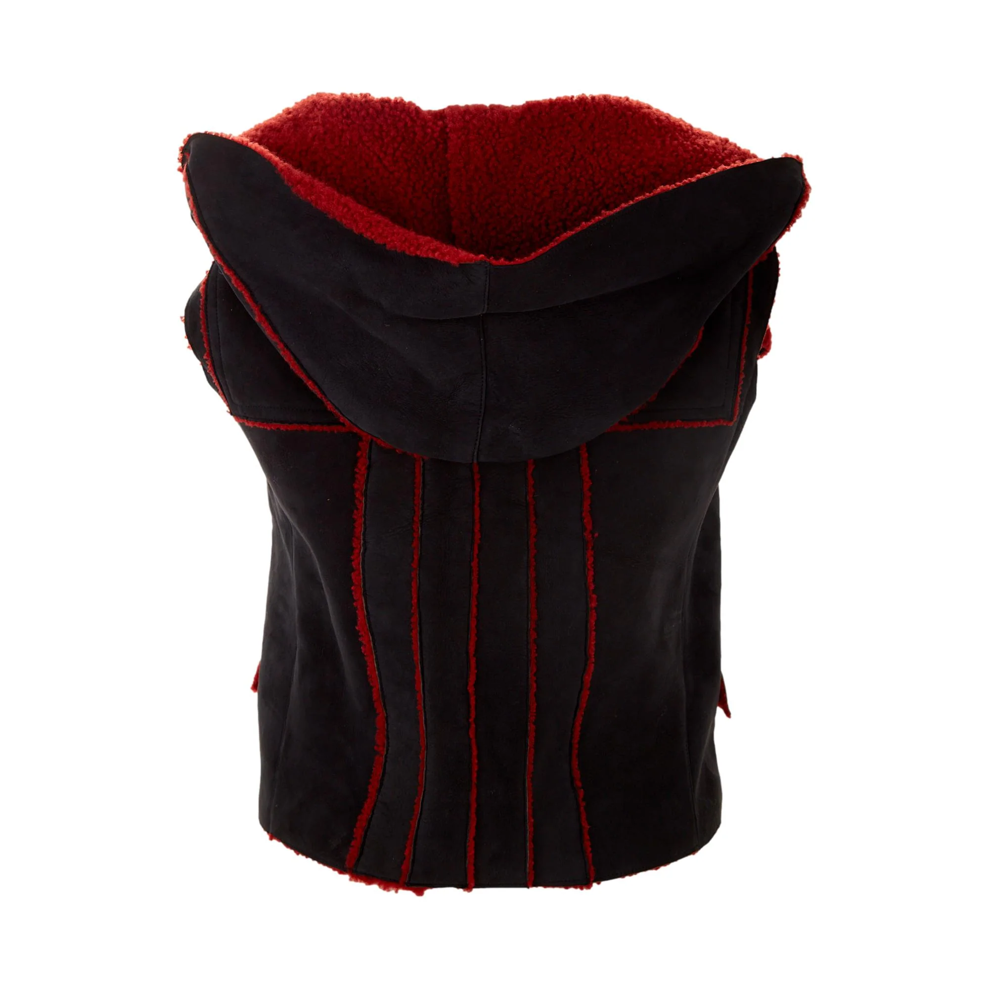 Chanel Suede Shearling Logo Vest - Image 3