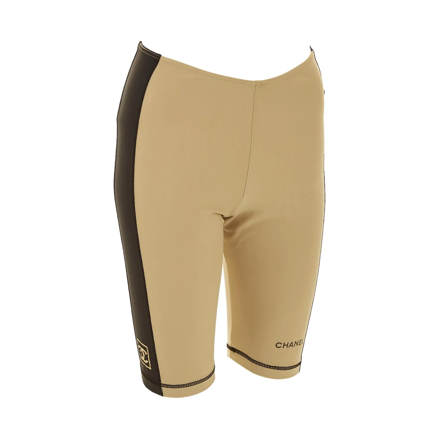 Chanel Tan Biker Shorts - Image 4