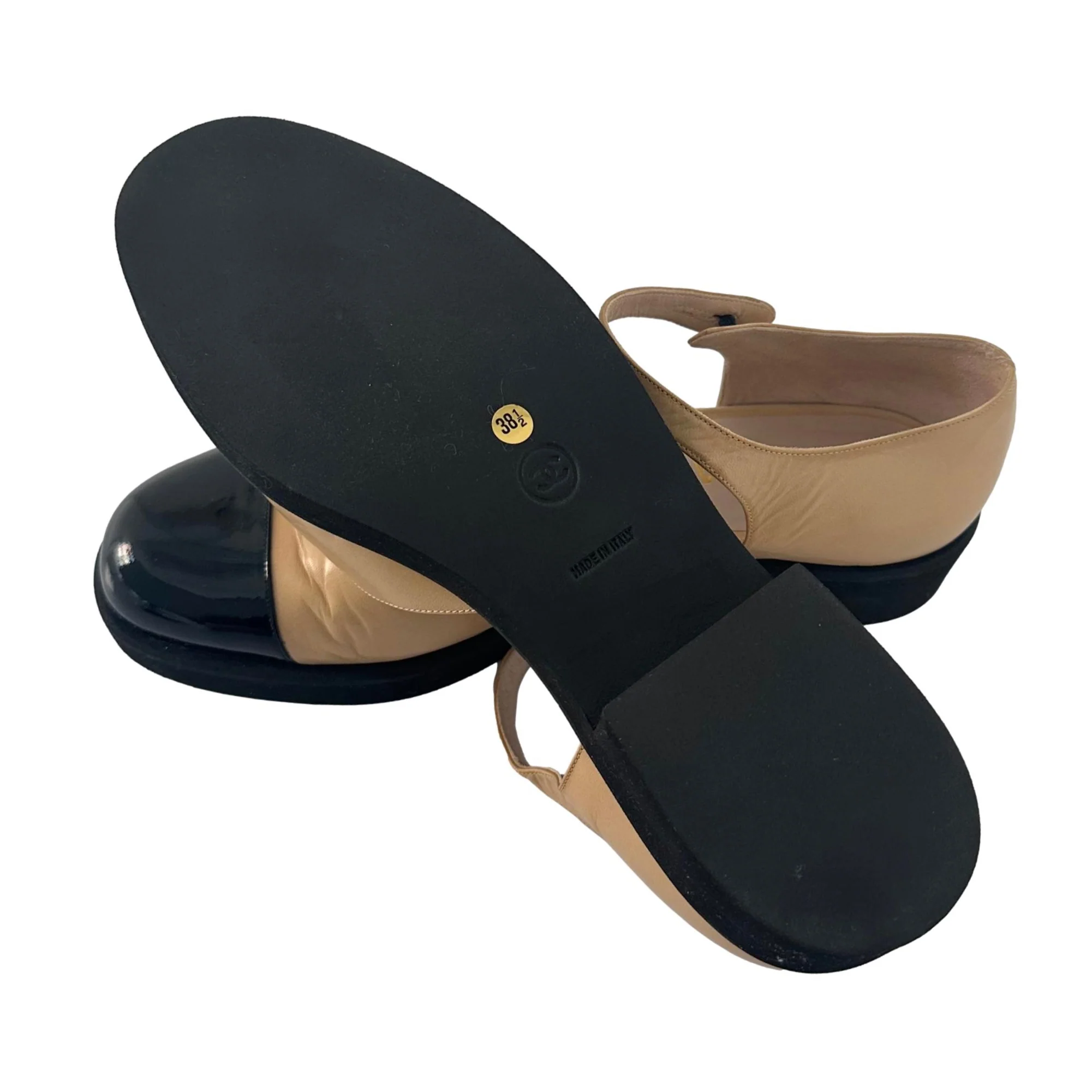 Chanel Tan + Black Mary-Jane’s - Image 4
