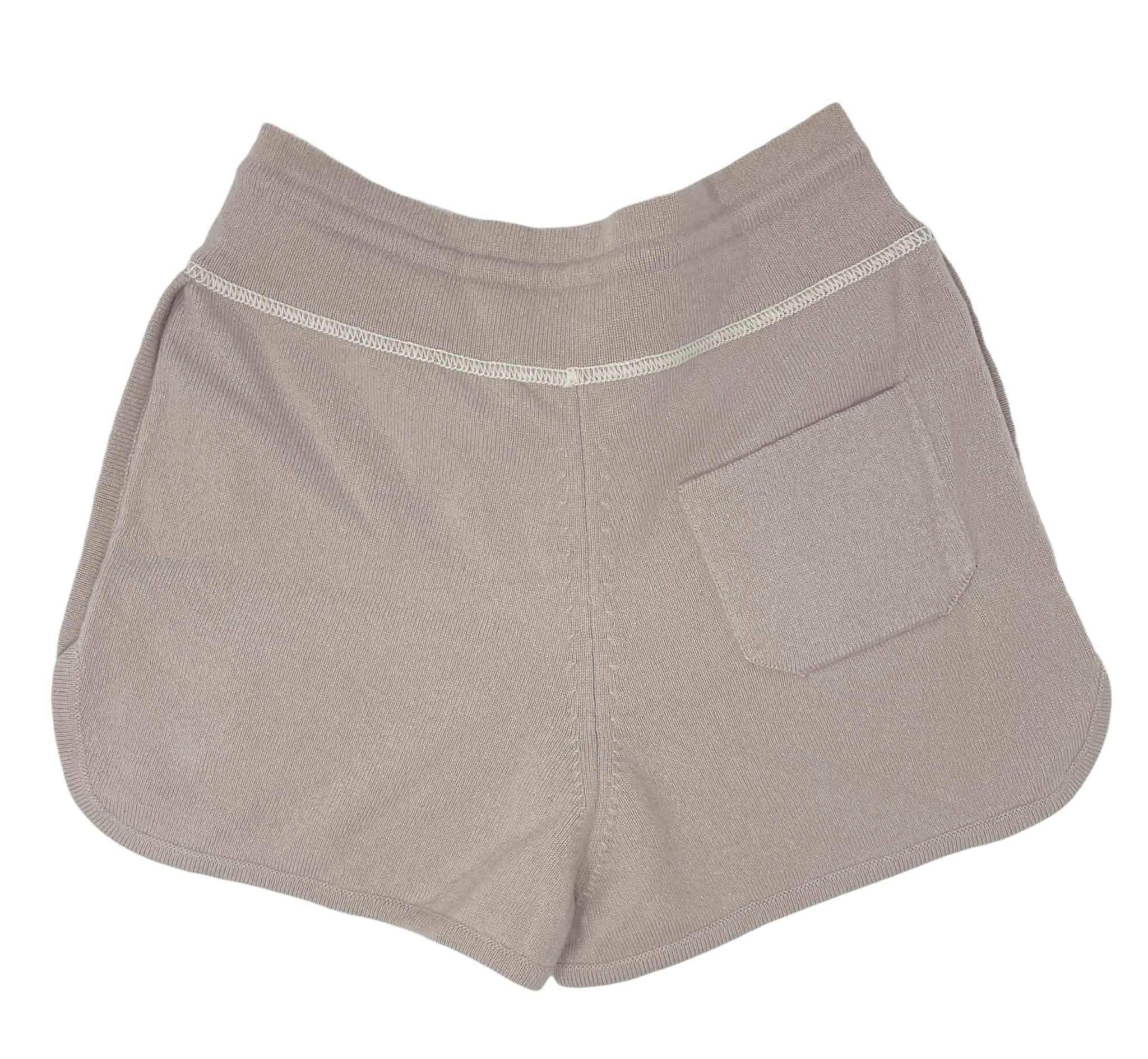 Chanel Tan Cashmere Logo Shorts - Image 2