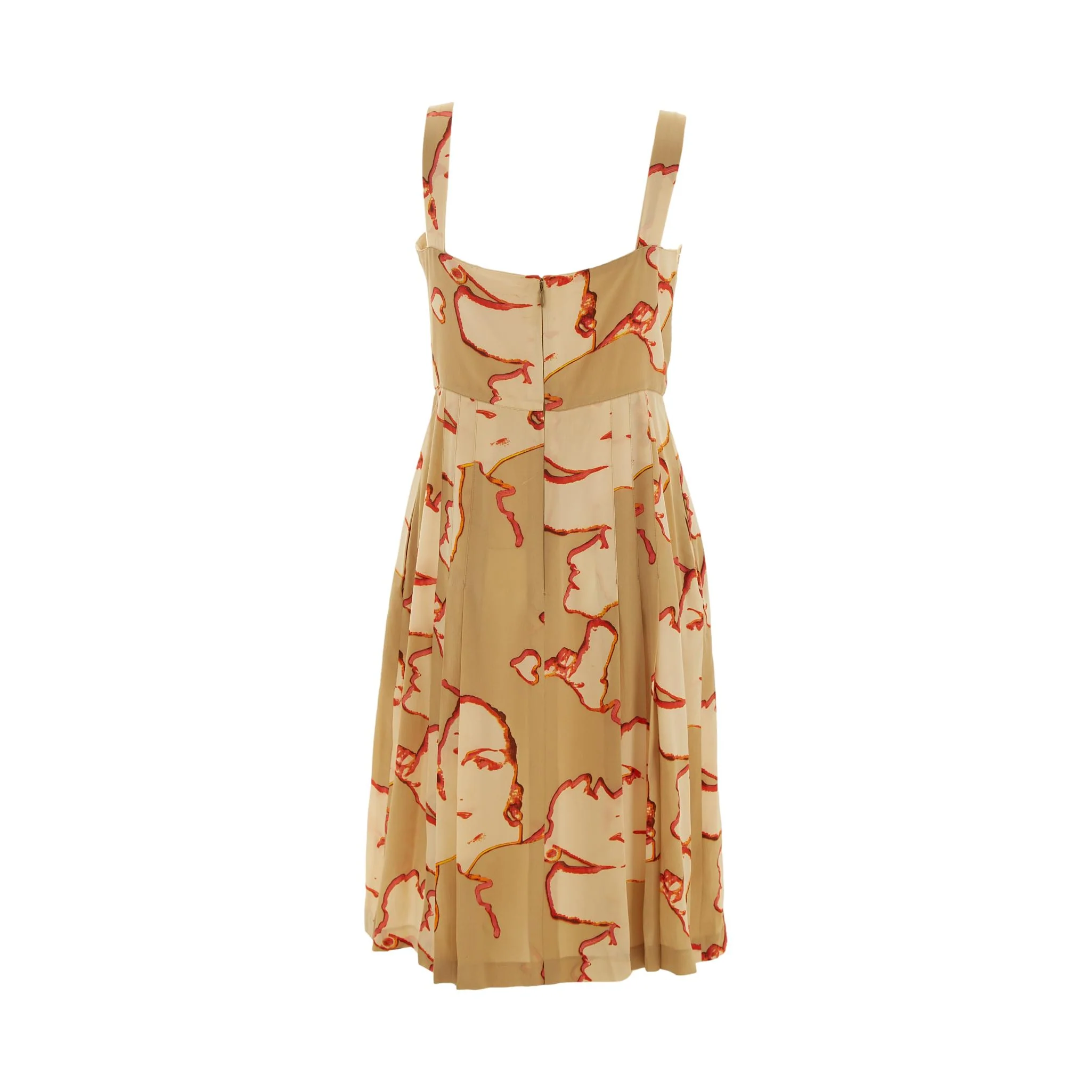 Chanel Tan Face Print Dress - Image 3