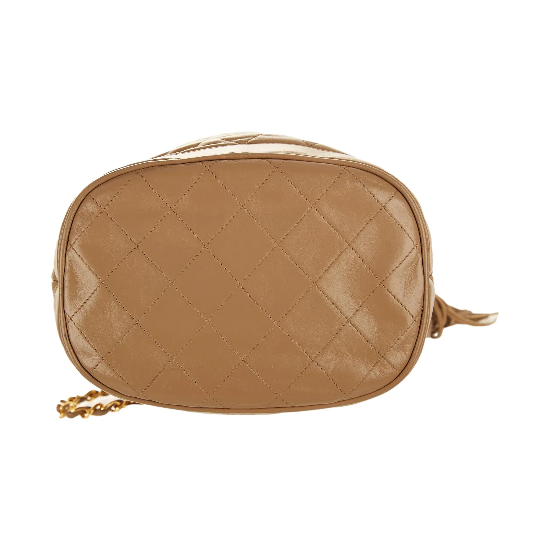 Chanel Tan Fringe Drawstring Shoulder Bag - Image 3