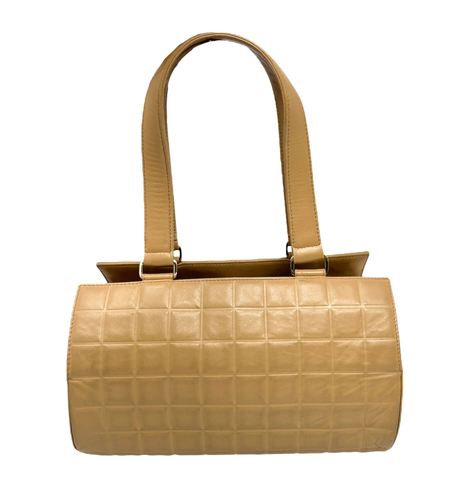 Chanel Tan Quilted Cylinder Bag - Image 2