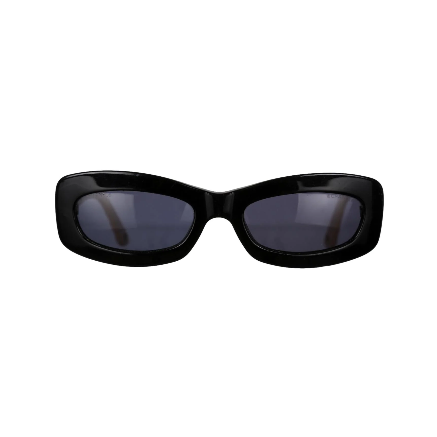 Chanel Tan Quilted Logo Micro Sunglasses - Image 2
