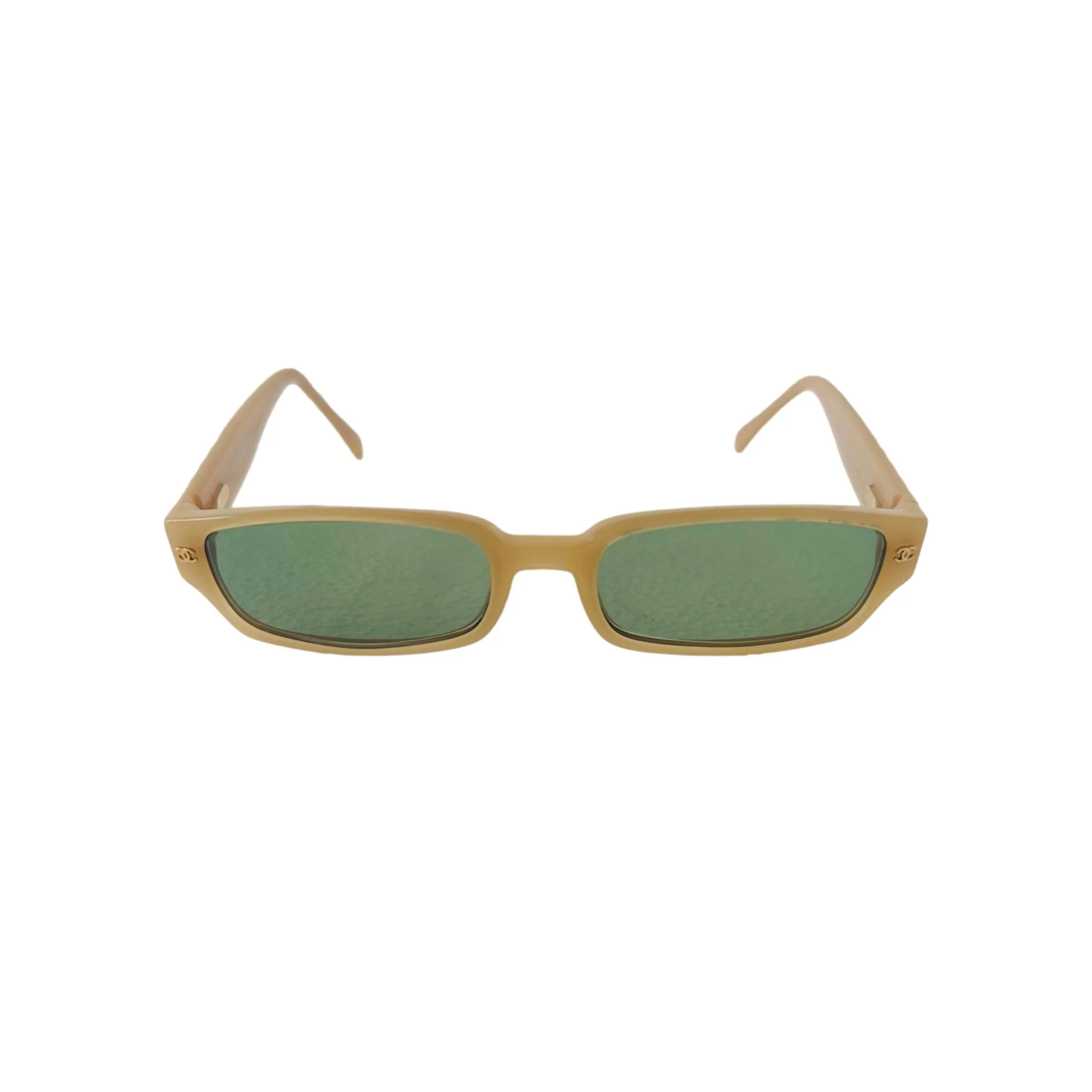 Chanel Tan Micro Rhinestone Quilted Sunglasses - Image 2