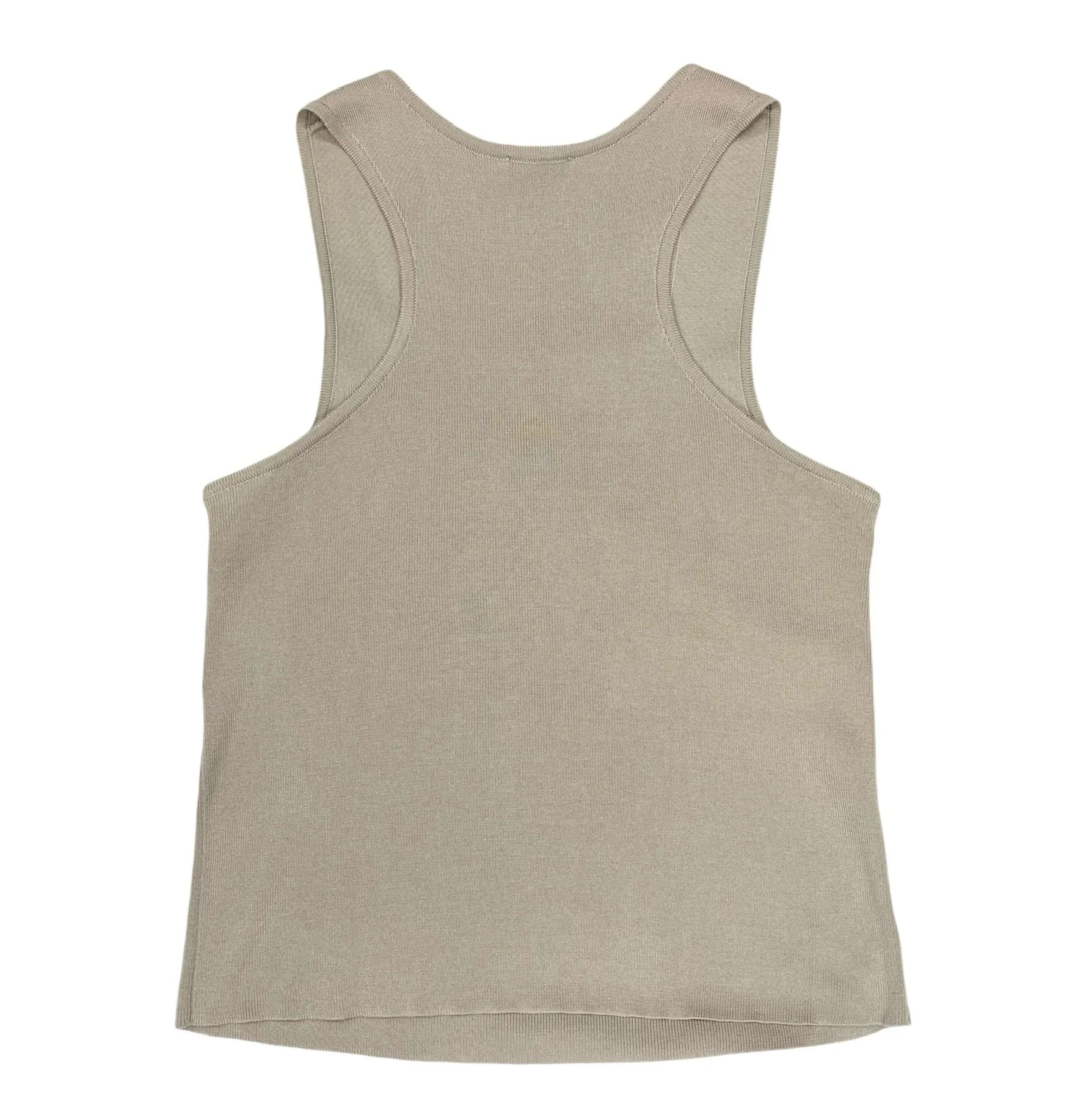 Chanel Grey Ribbed Logo Tank - Image 2