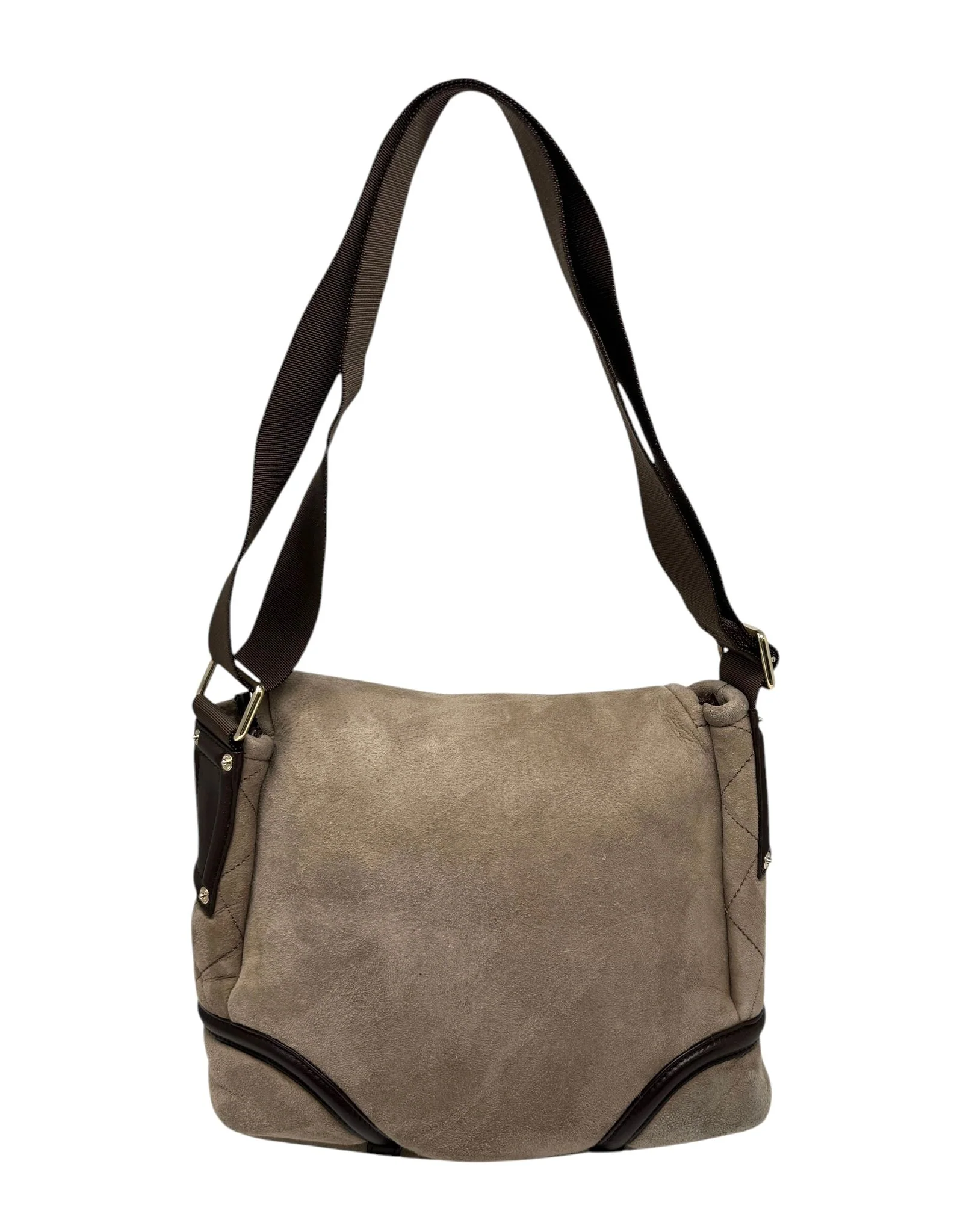 Chanel Tan Suede Messenger Bag - Image 4