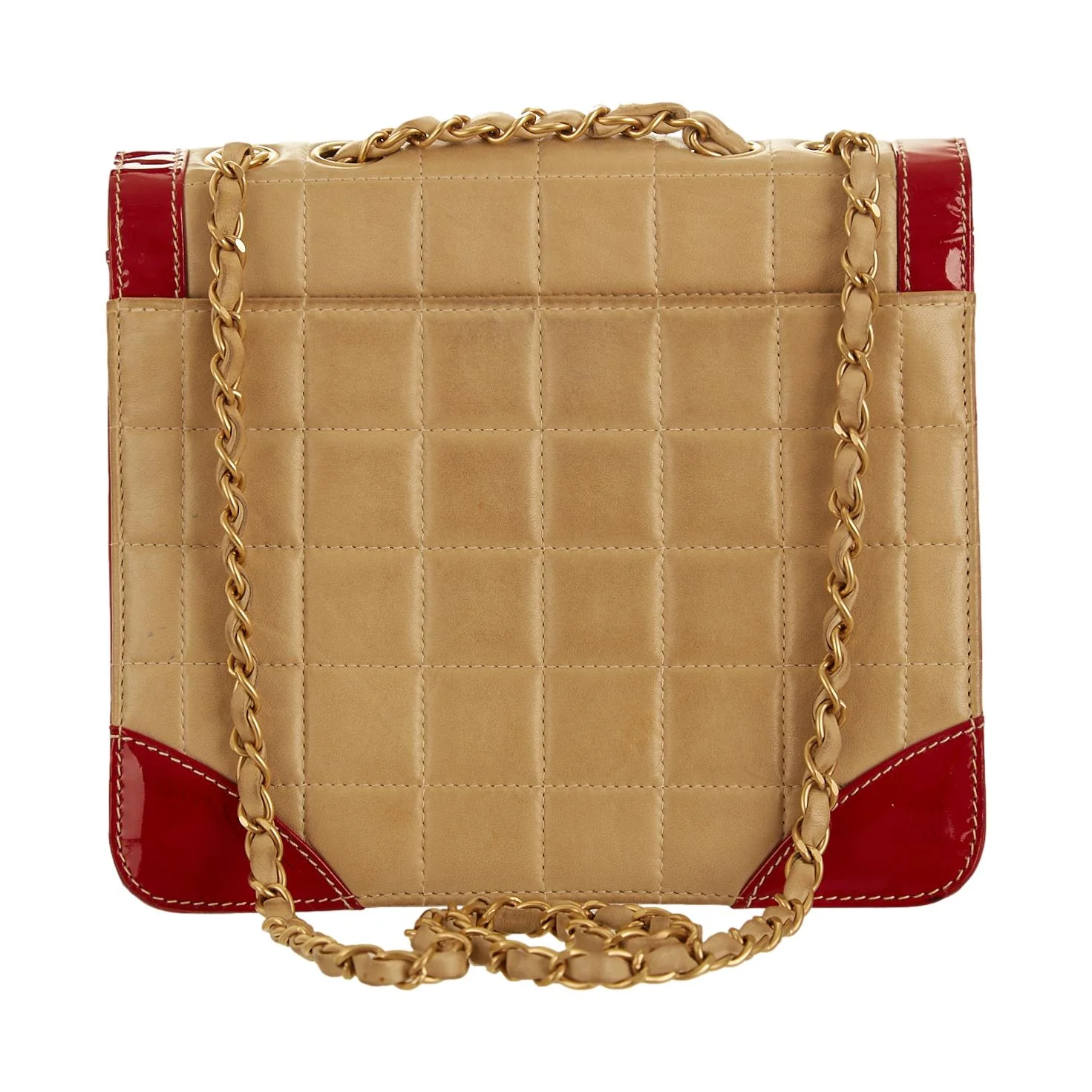Chanel Tan Two-Toned Flap Bag - Image 2