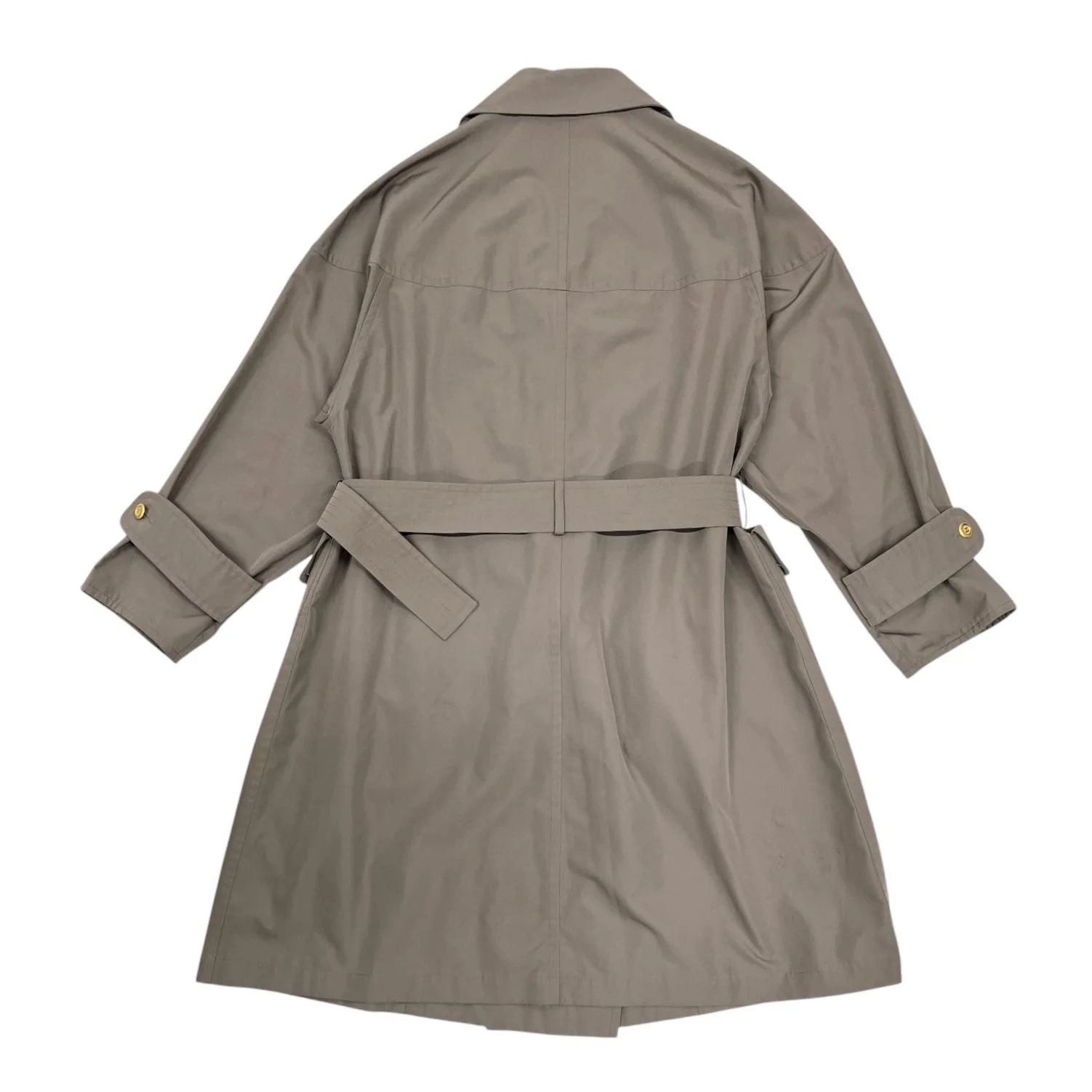 Chanel Taupe Logo Belted Trench Coat - Image 2