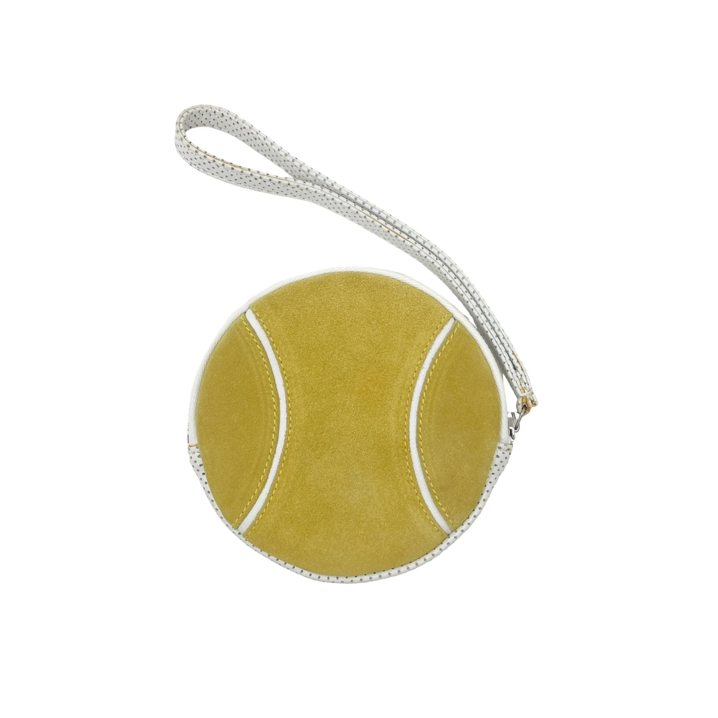 Chanel Tennis Ball Suede Wristlet - Image 2