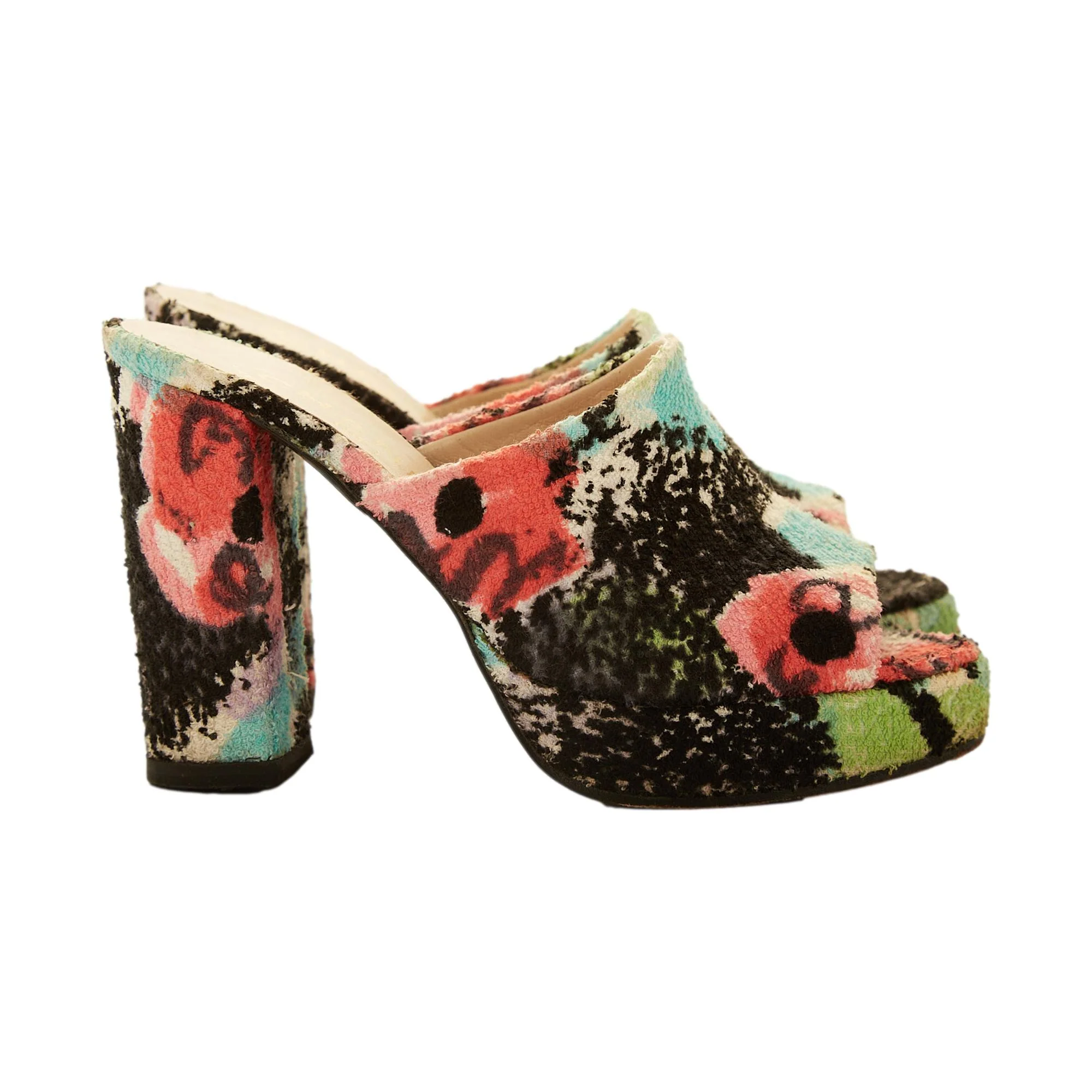 Chanel Terrycloth Floral Heels