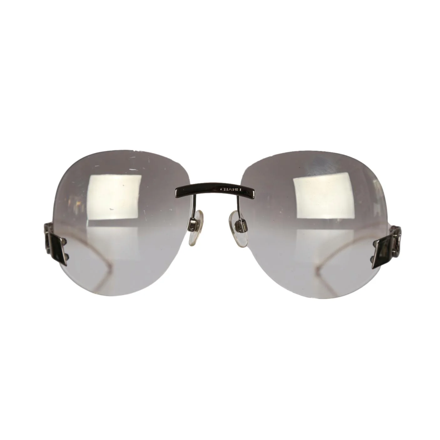 Chanel Transparent Reflective Oversized Sunglasses - Image 2