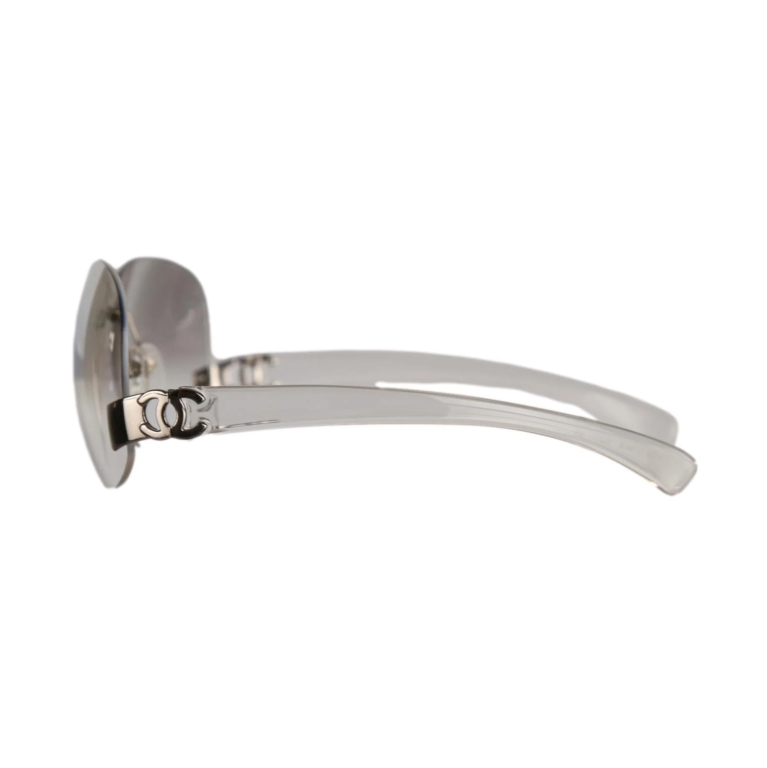 Chanel Transparent Reflective Oversized Sunglasses - Image 3