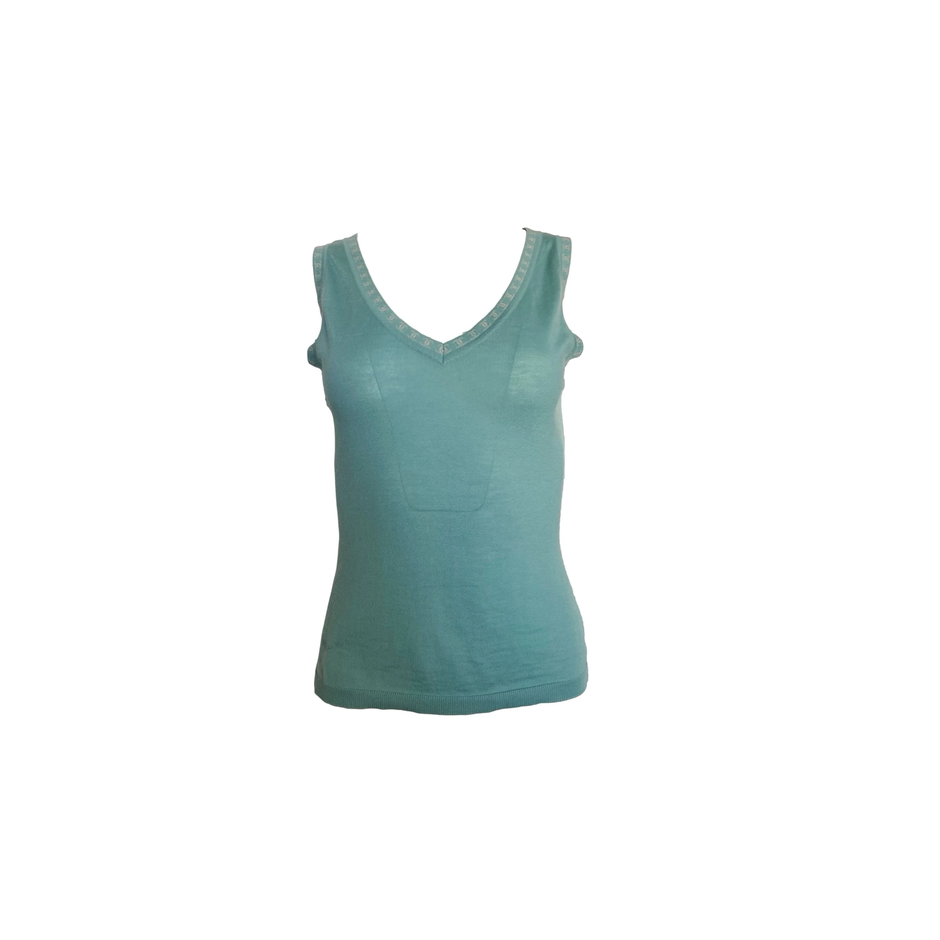 Chanel Turquoise Cashmere Twin Set - Image 3