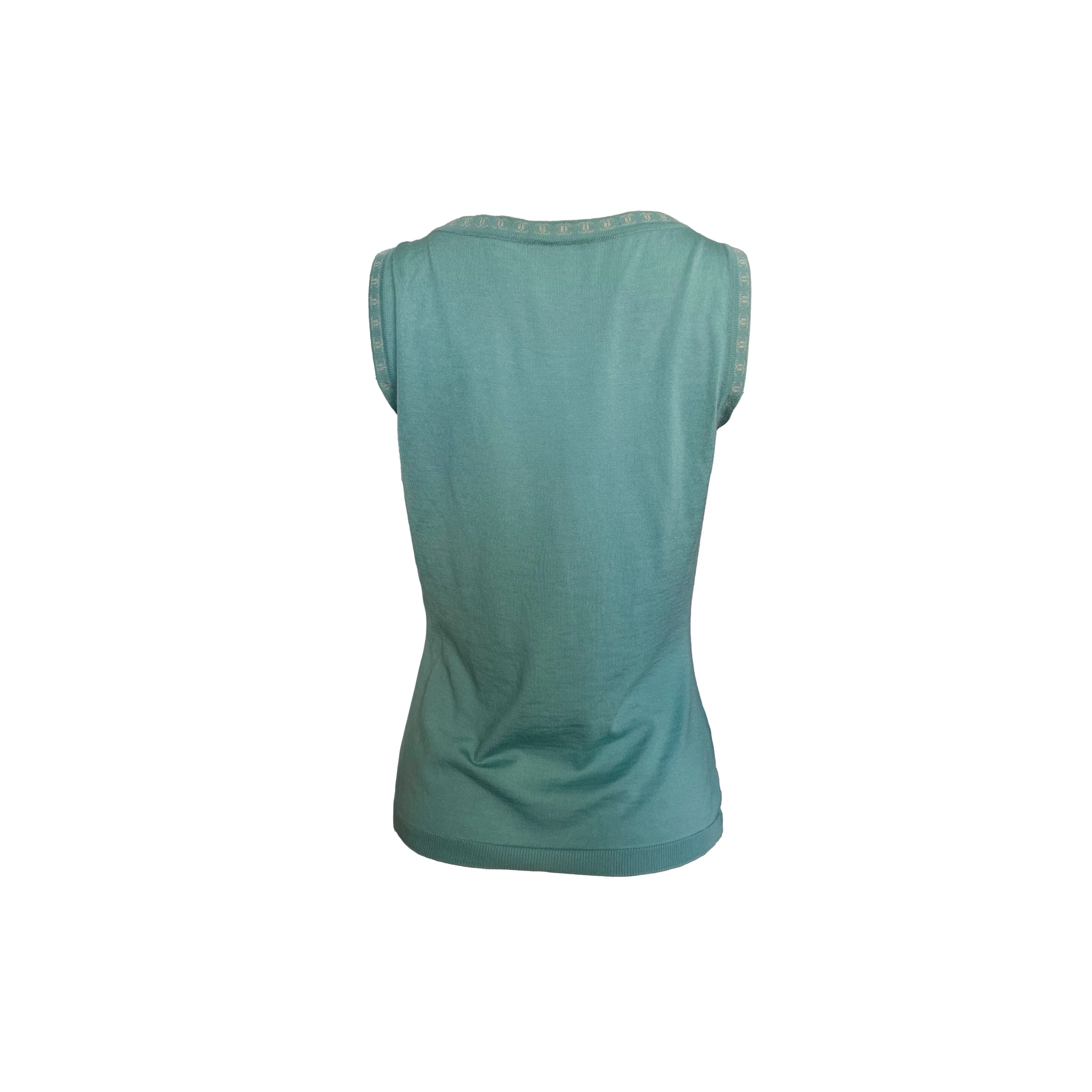 Chanel Turquoise Cashmere Twin Set - Image 4