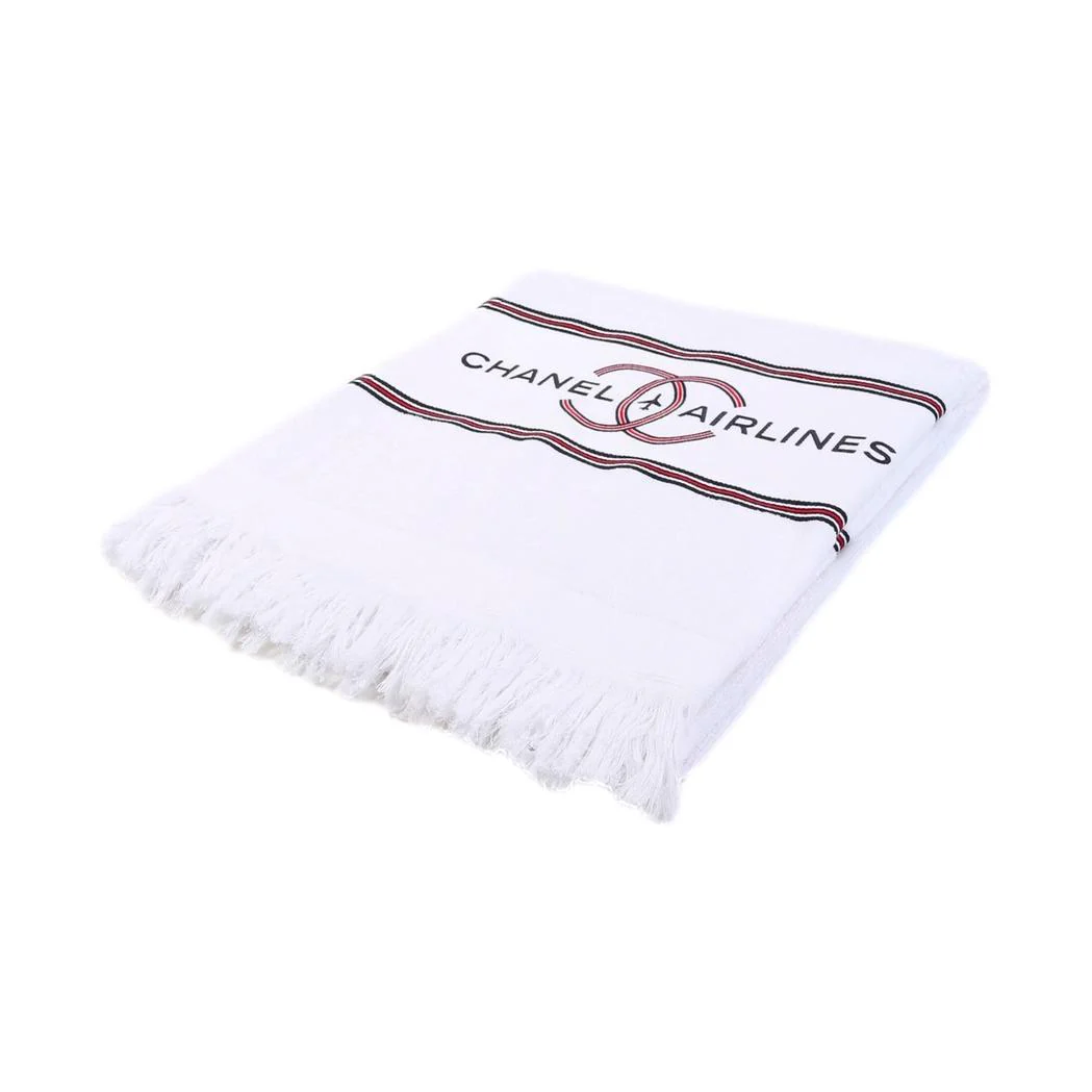 Chanel White 'Airlines' Jumbo Towel - Image 2