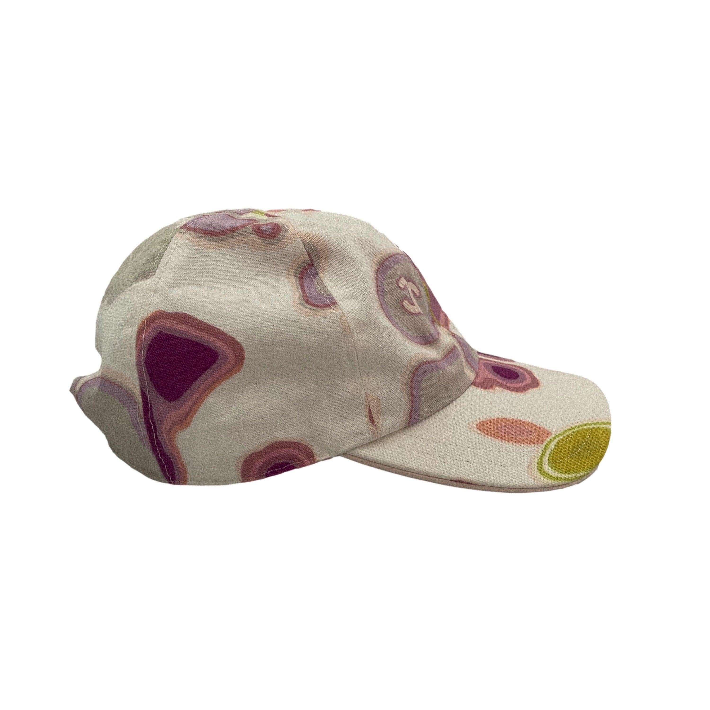 Chanel White Canvas Print Baseball Cap - Image 2