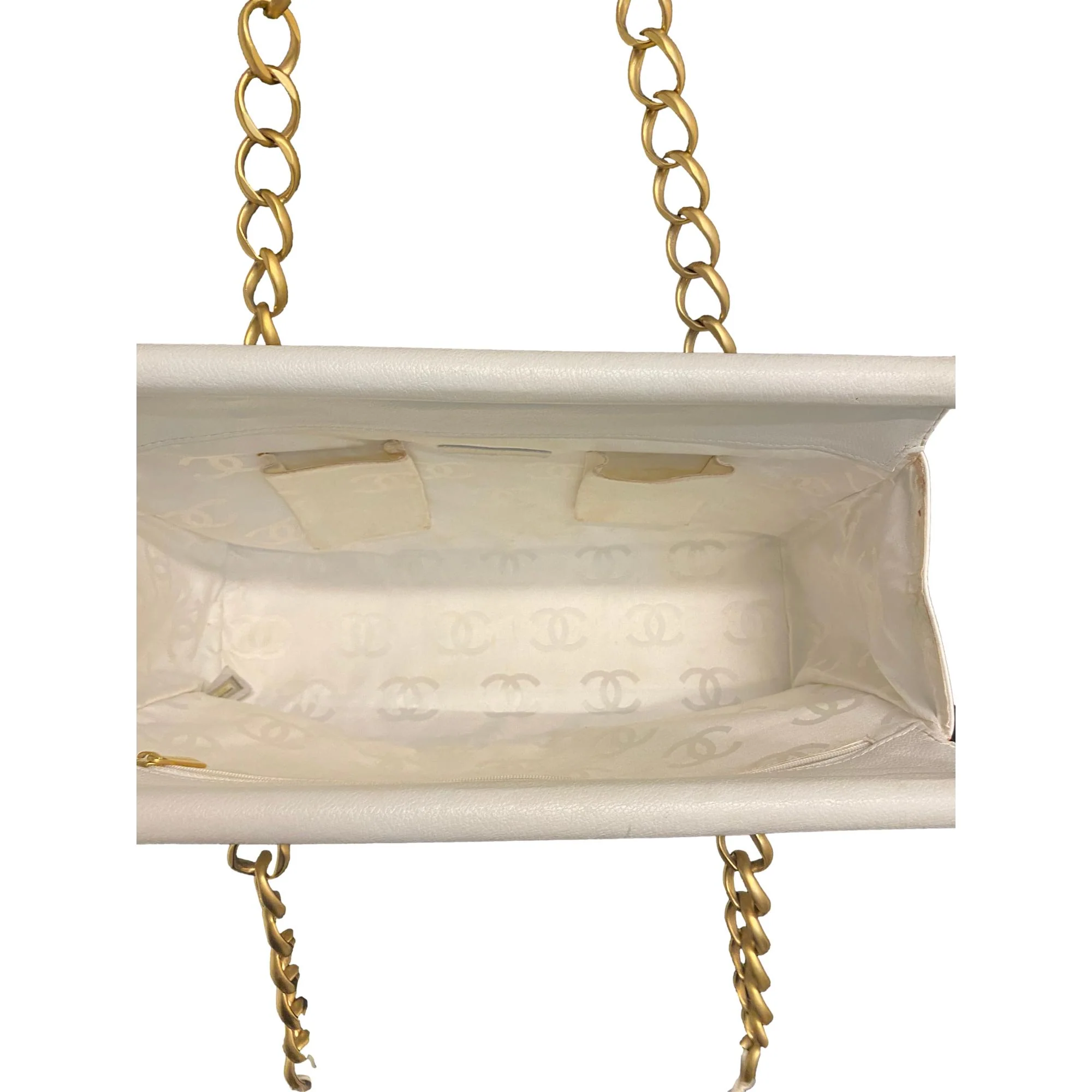 Chanel White Caviar Multi Stitch Shoulder Bag - Image 4