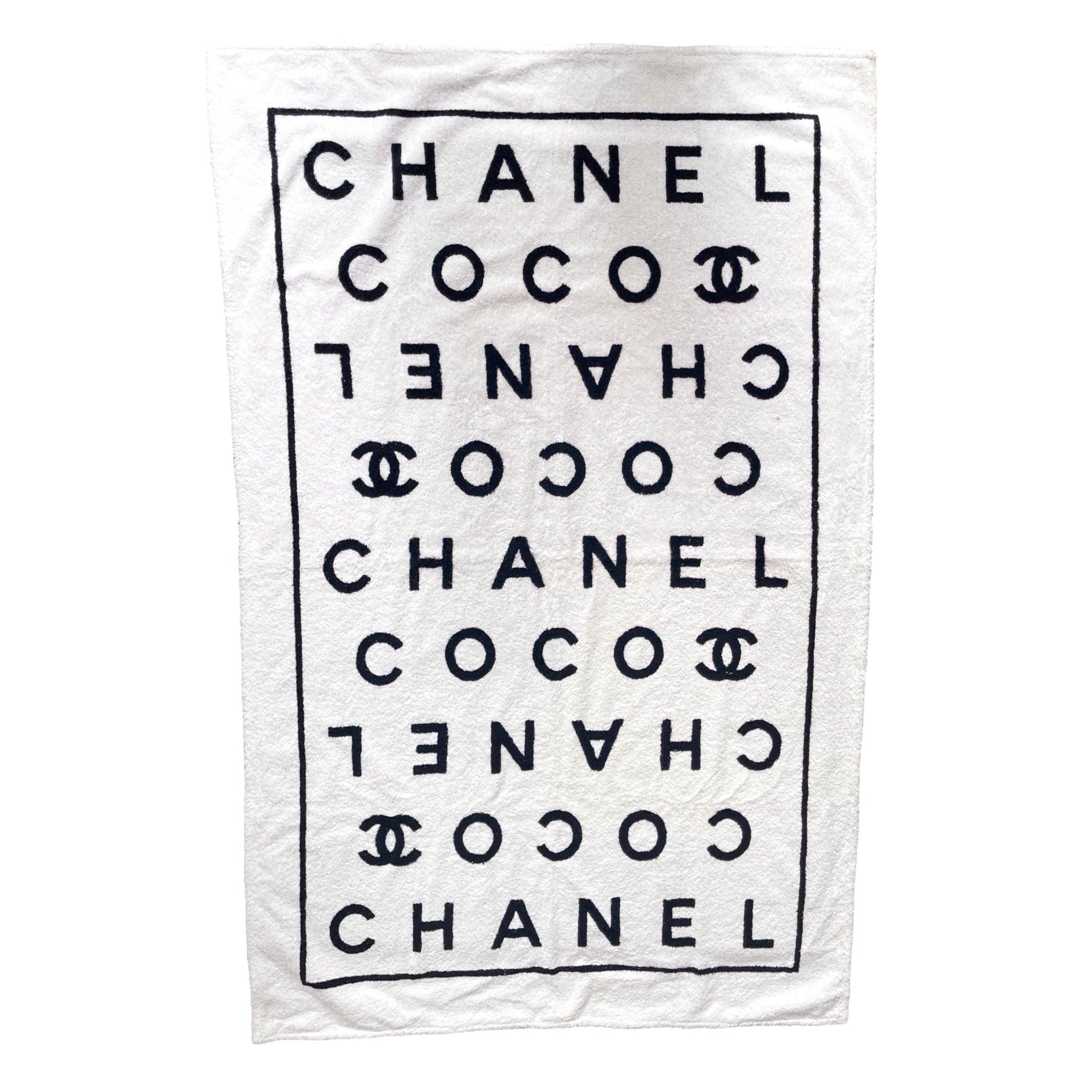 Chanel White COCO Beach Towel