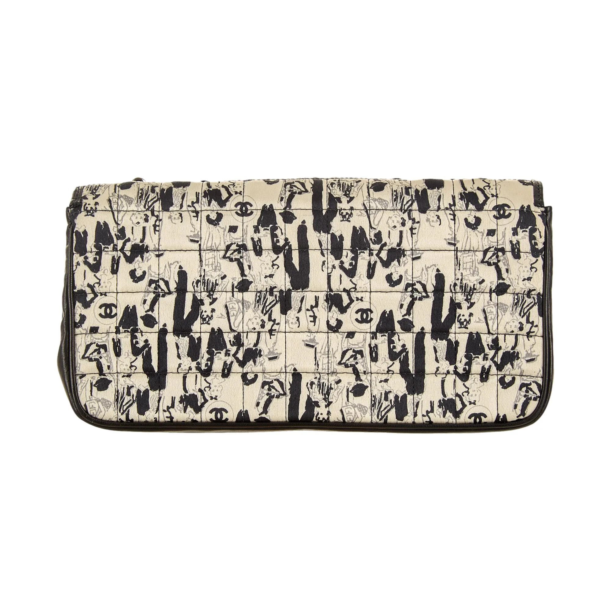 Chanel White Coco Print Scarf Flap Bag - Image 3