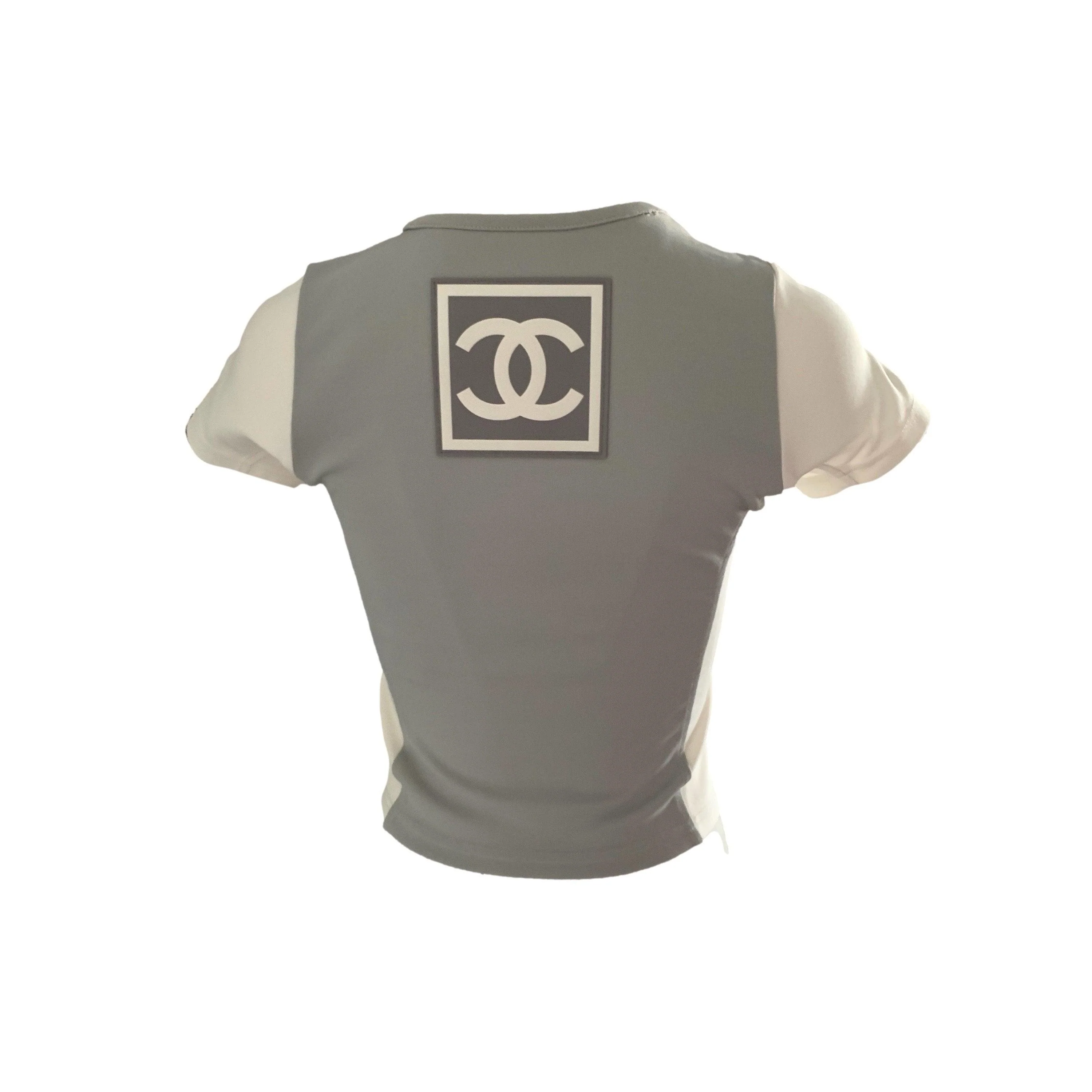Chanel White Colorblock Logo Short Sleeve Shirt - Image 2