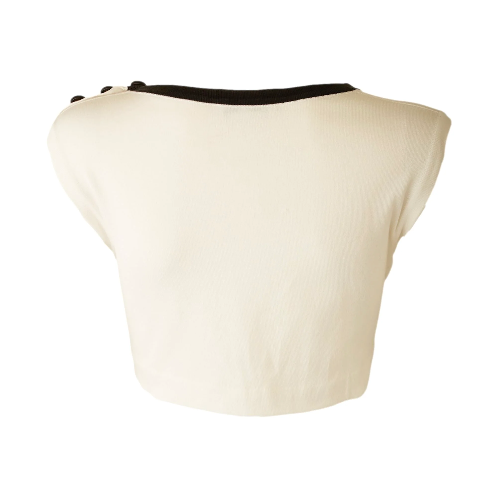 Chanel White Cropped Tank Top - Image 2