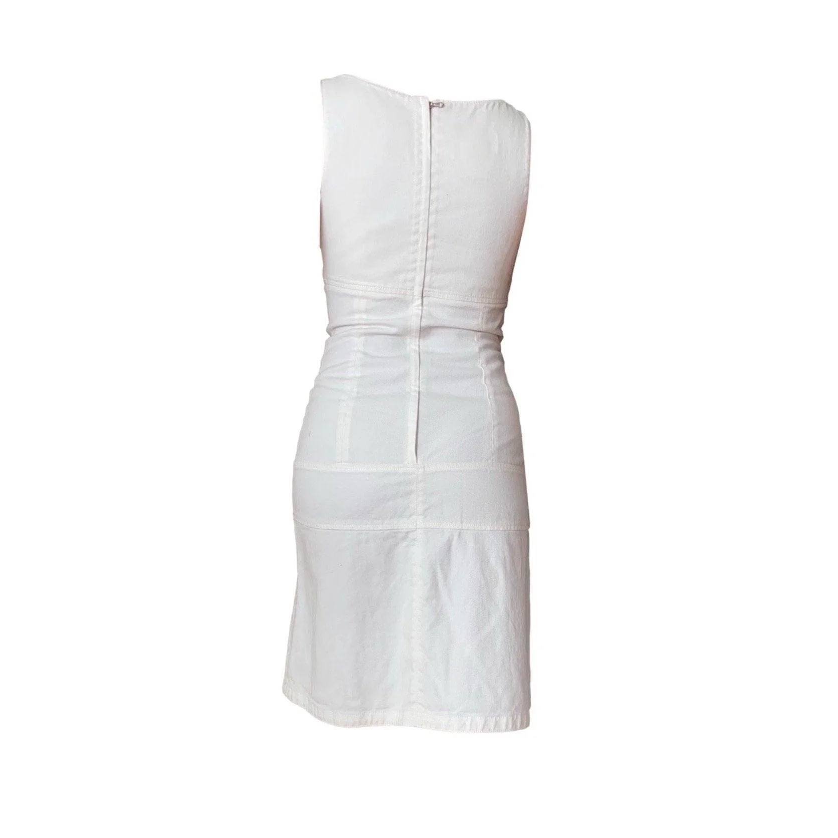 Chanel White Denim Logo Dress - Image 2