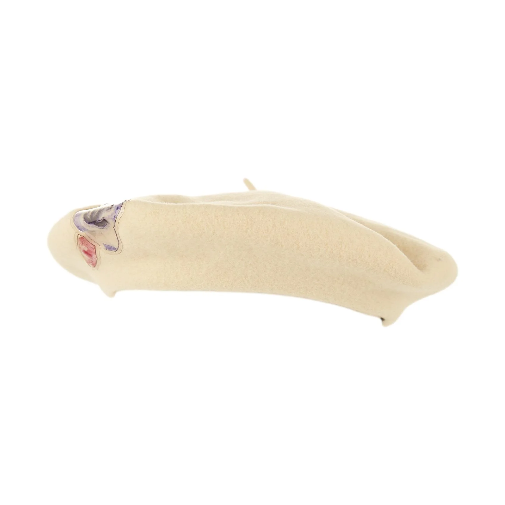 Chanel White Floral Logo Beret
