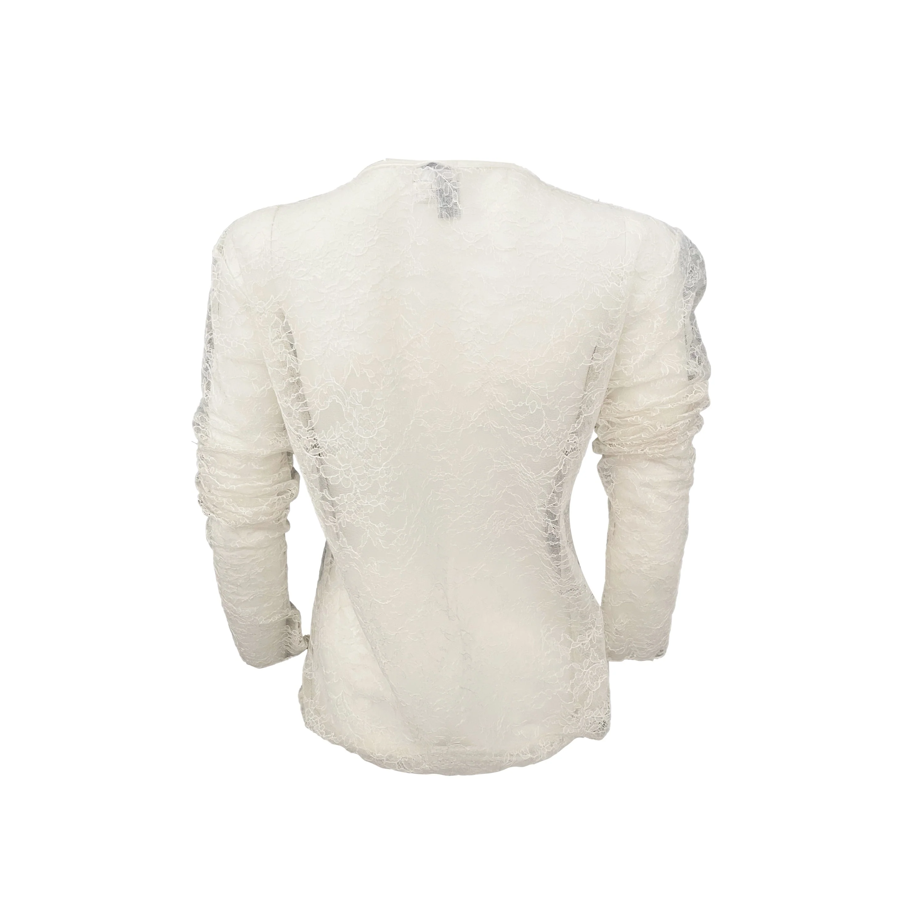 Chanel White Lace Hoodie - Image 2