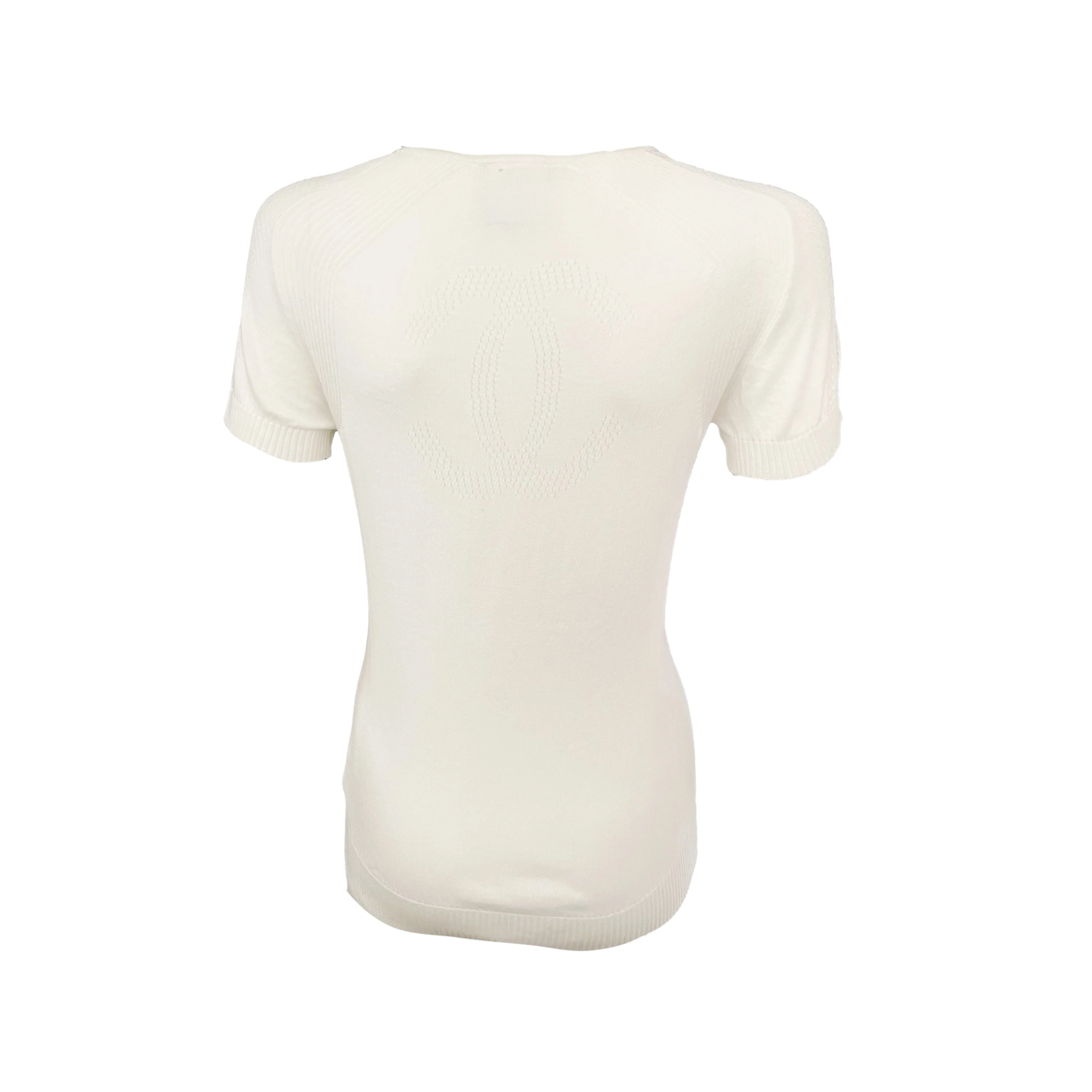 Chanel White Logo Knit Top 💰 - Image 2