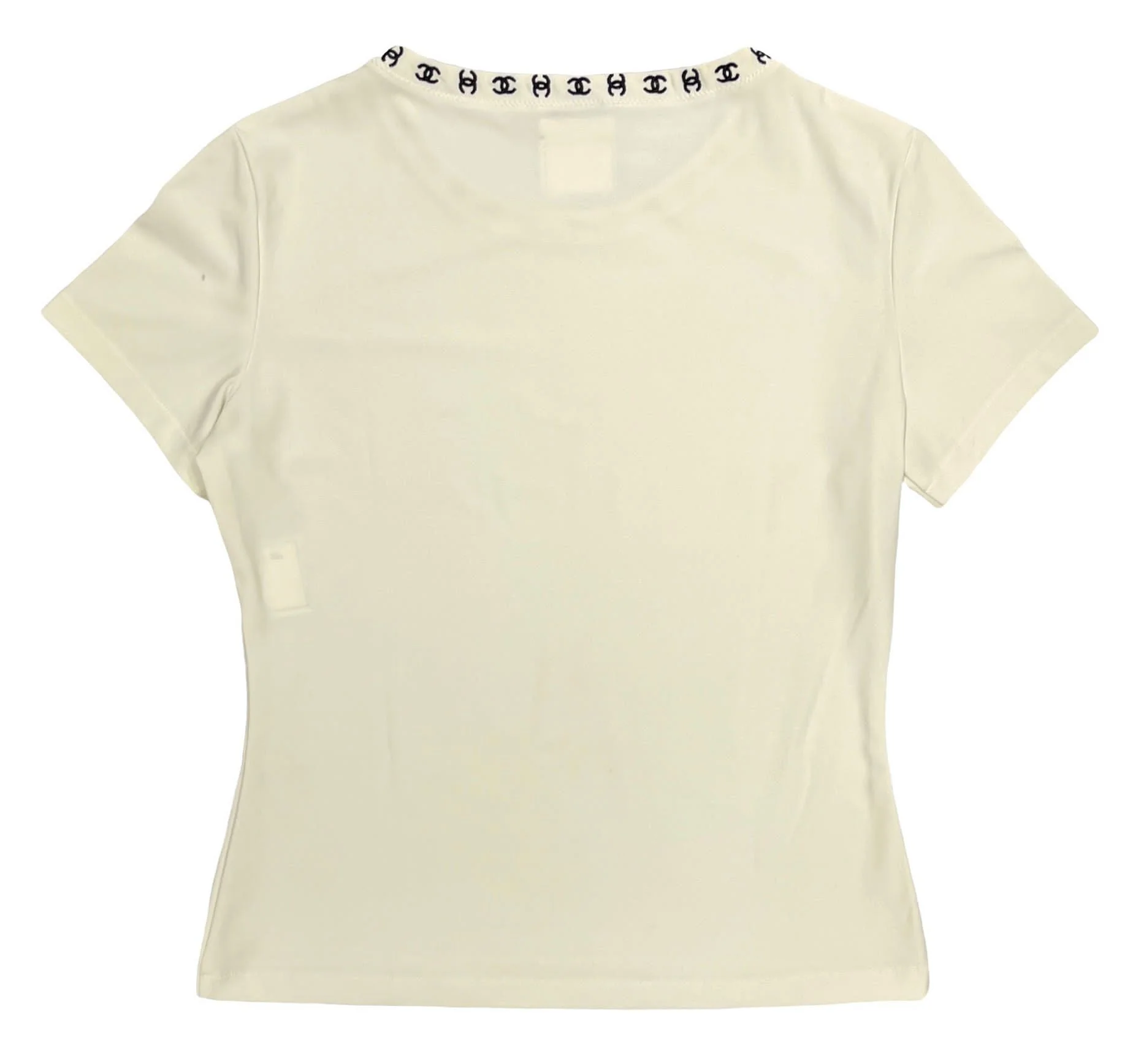 Chanel White Logo Ringer Shirt - Image 2