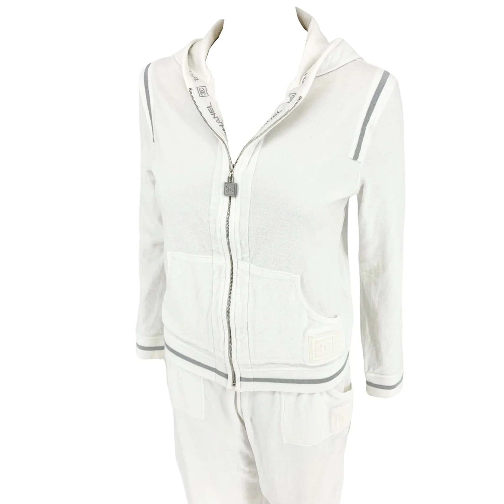 Chanel White Logo Sweatsuit - Image 2