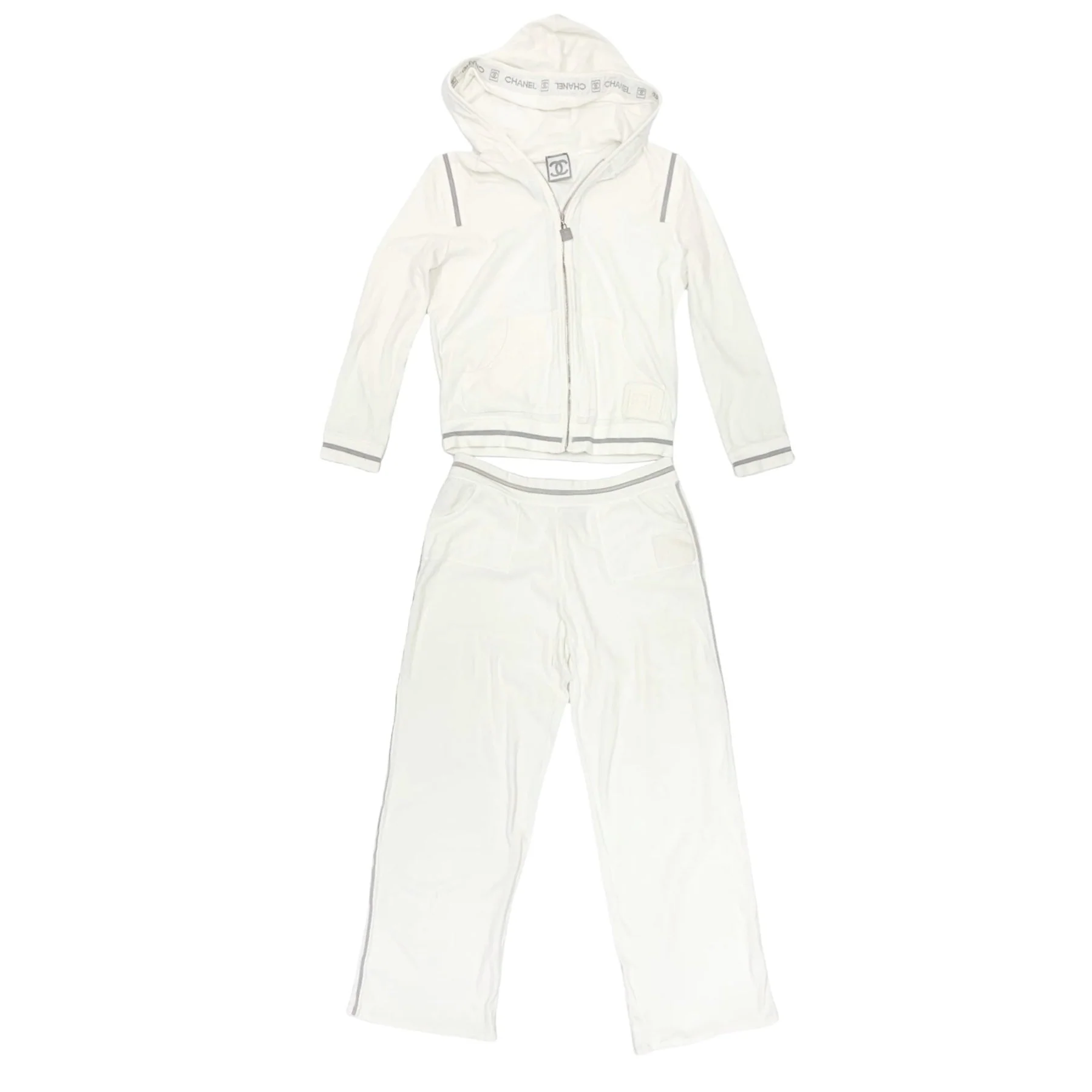 Chanel White Logo Sweatsuit - Image 5