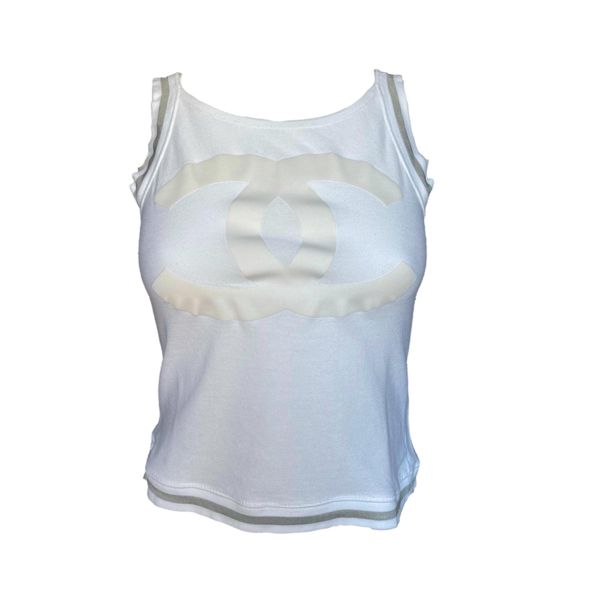 Chanel White Logo Tank