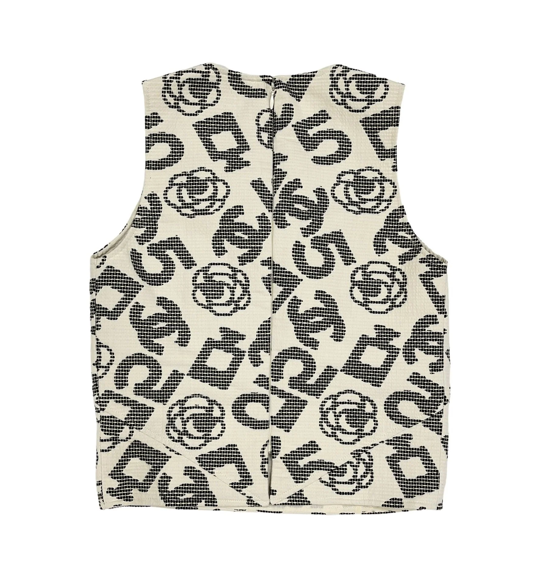 Chanel White Logo Cropped Tank - Image 2