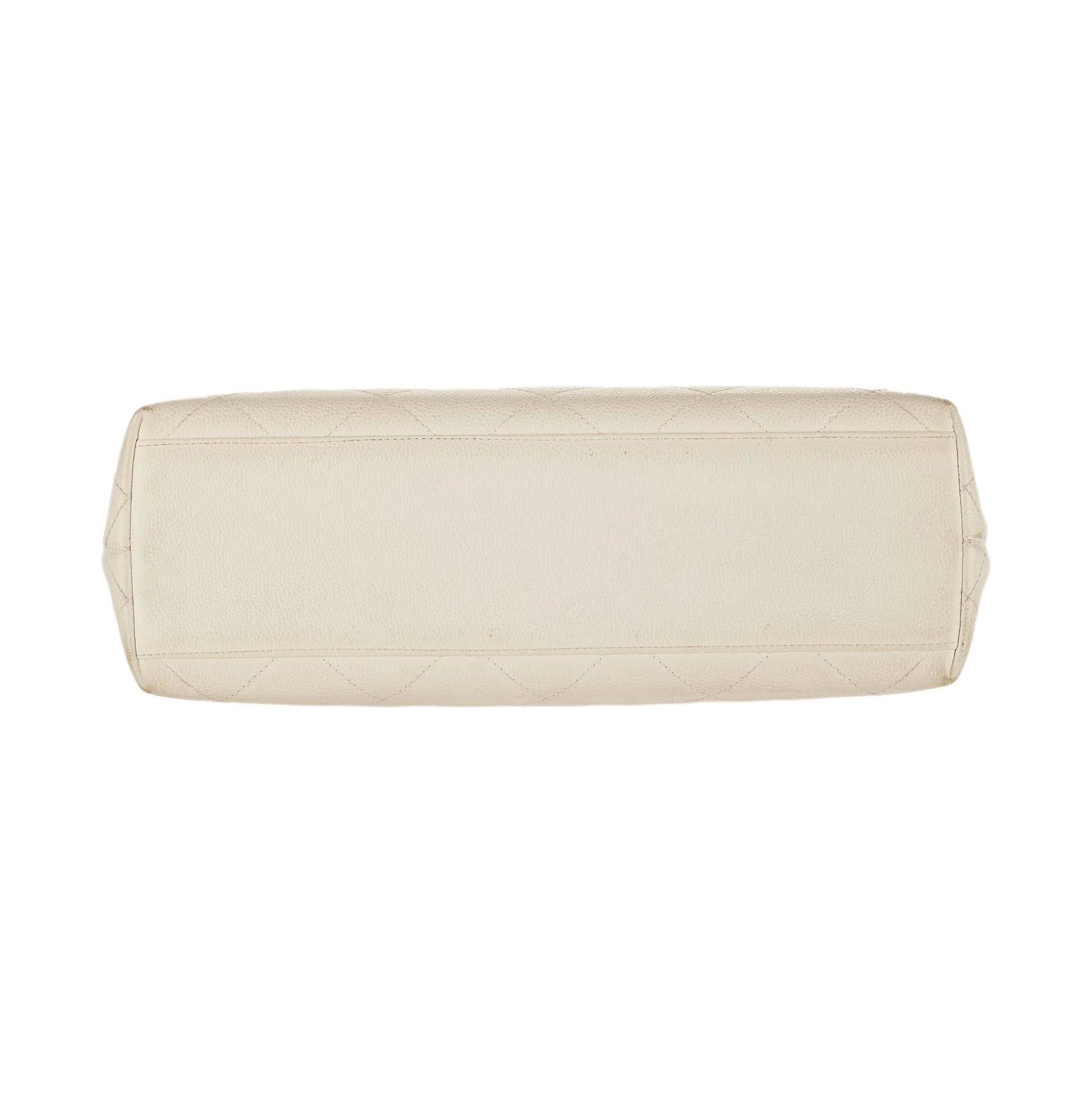 Chanel White Logo Top Handle Bag - Image 3