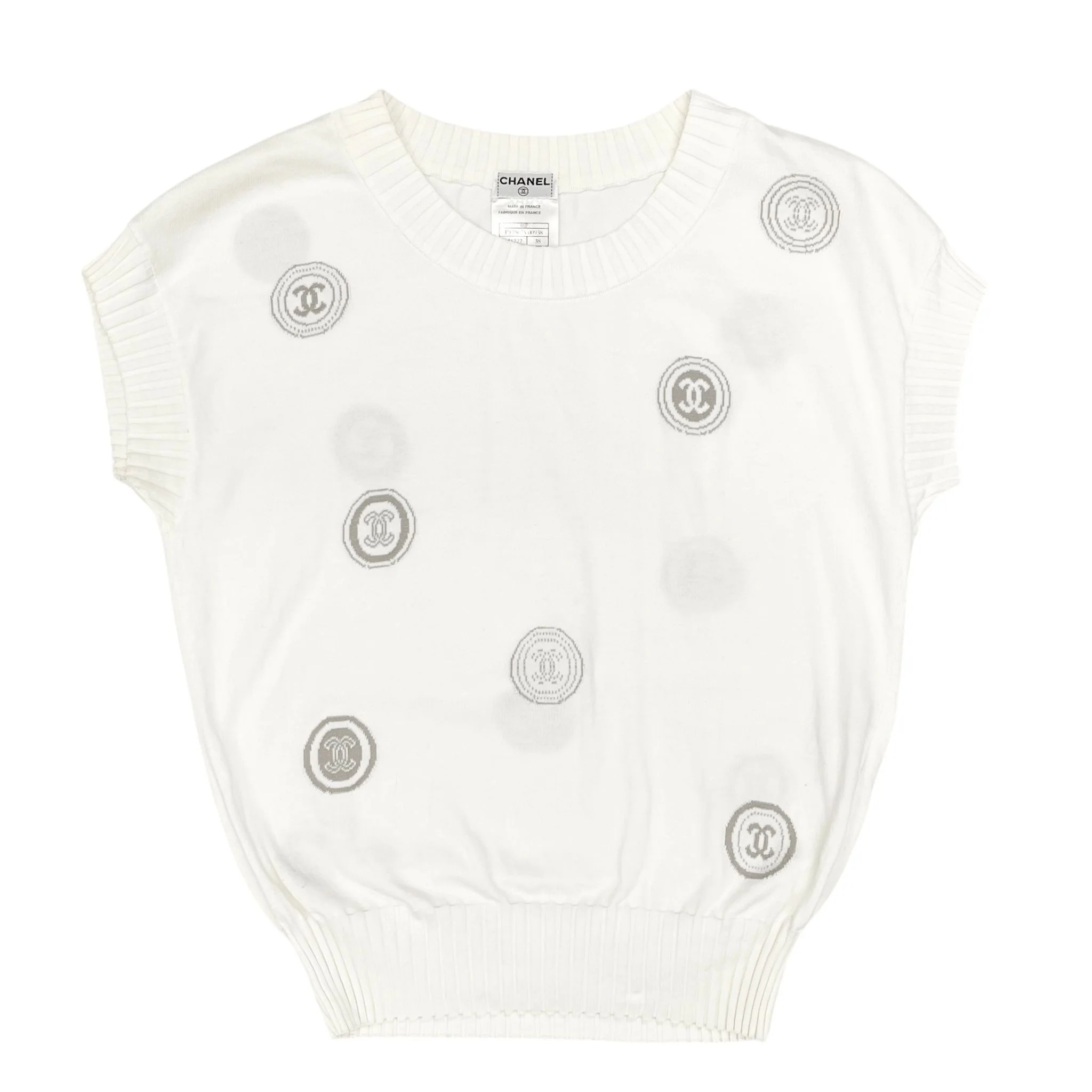 Chanel White Logo Vest