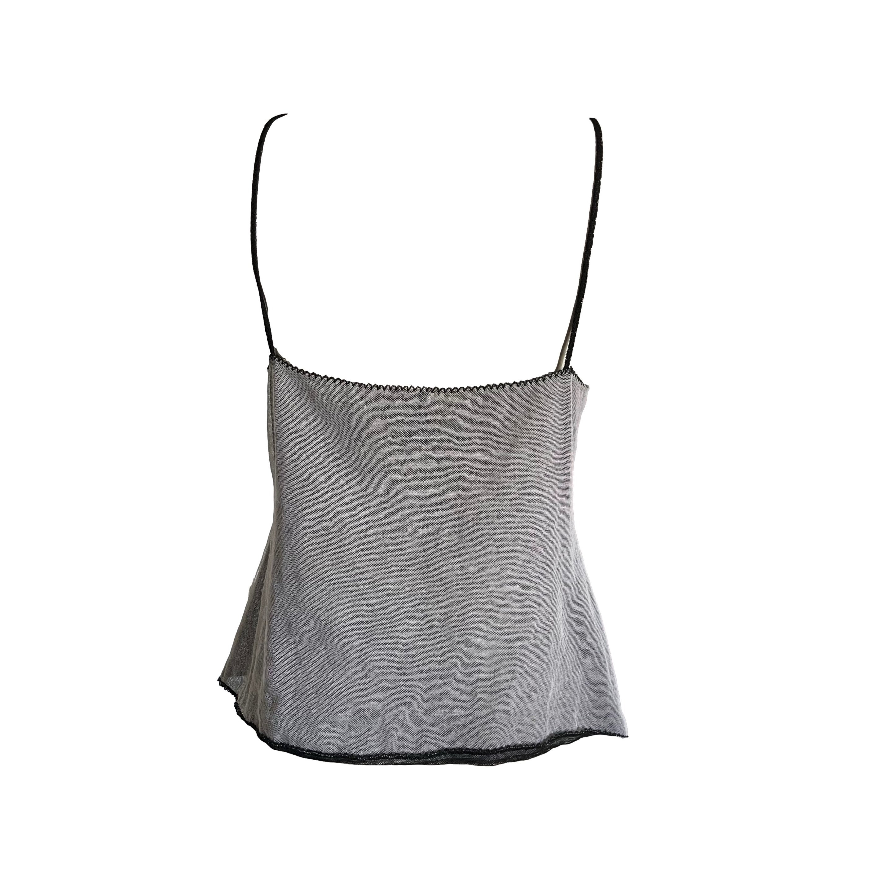 Chanel White Mesh No.5 Tank Top - Image 2