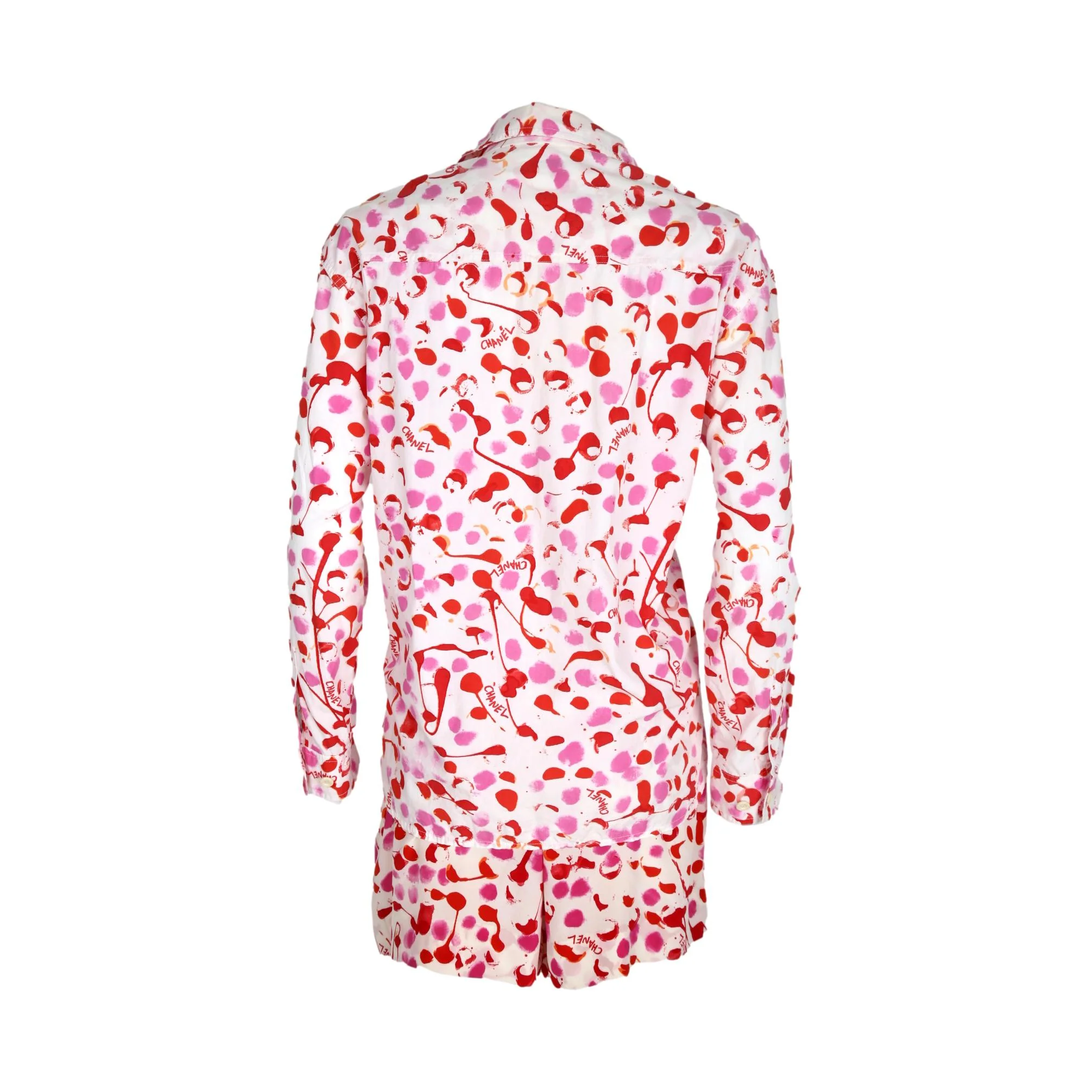 Chanel White Logo Print Short Set - Image 2