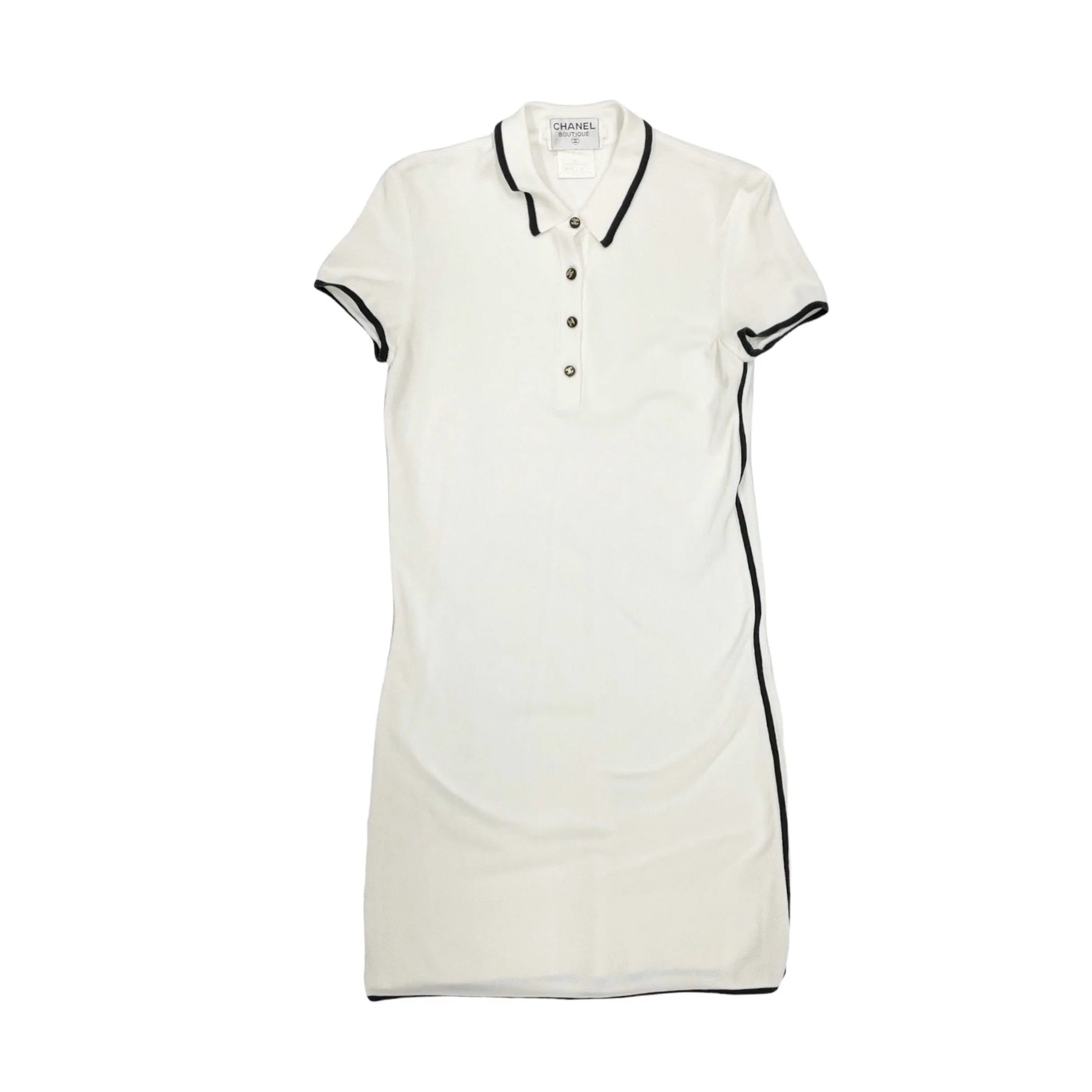 Chanel White Polo Button Dress