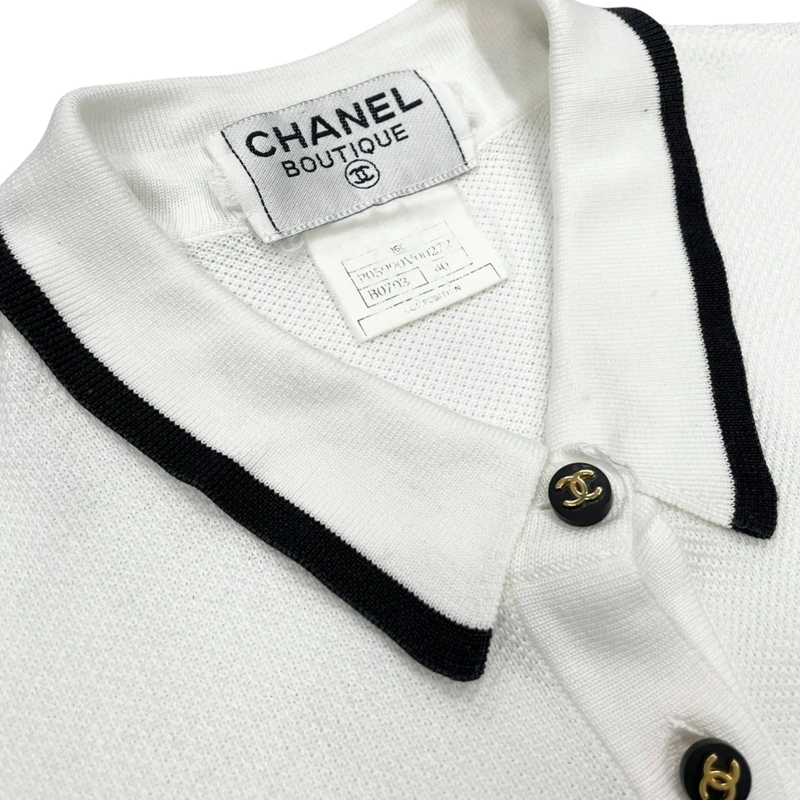 Chanel White Polo Button Dress - Image 3
