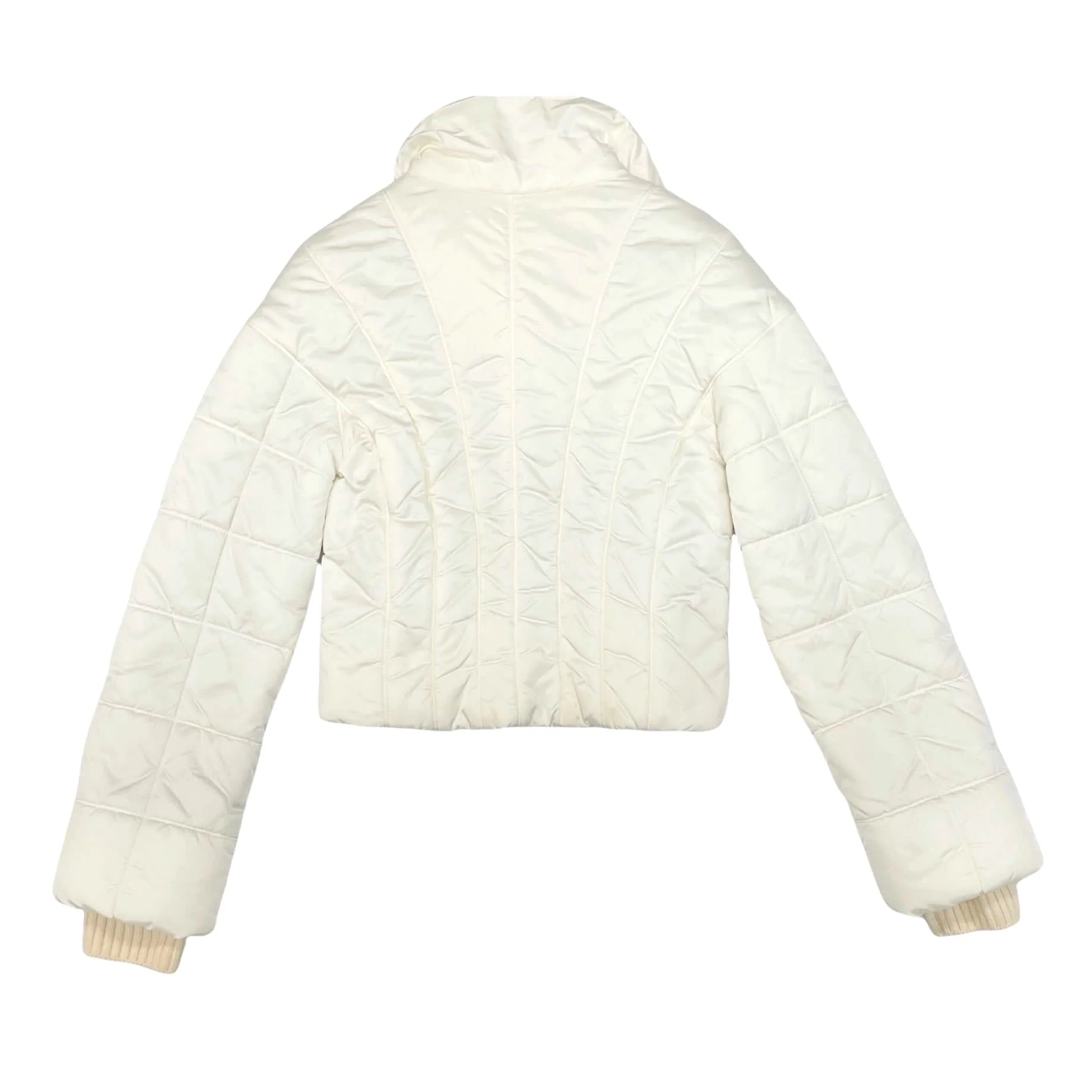 Chanel White Puffer Logo Coat - Image 2