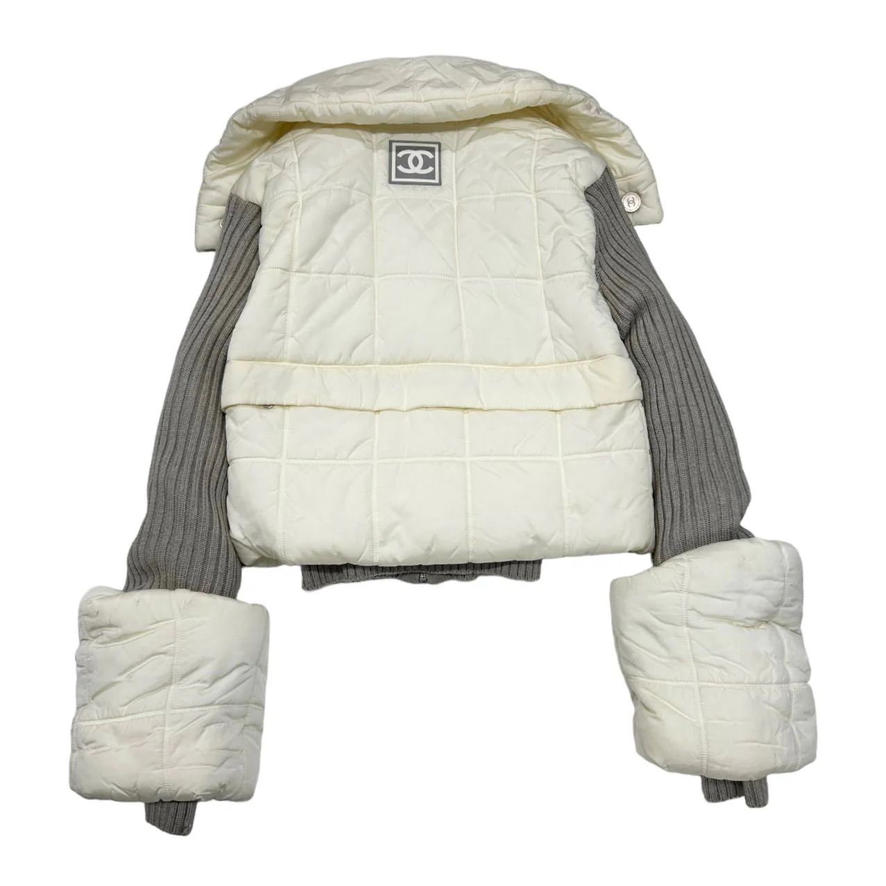 Chanel White Quilted Puffer Jacket - Image 2