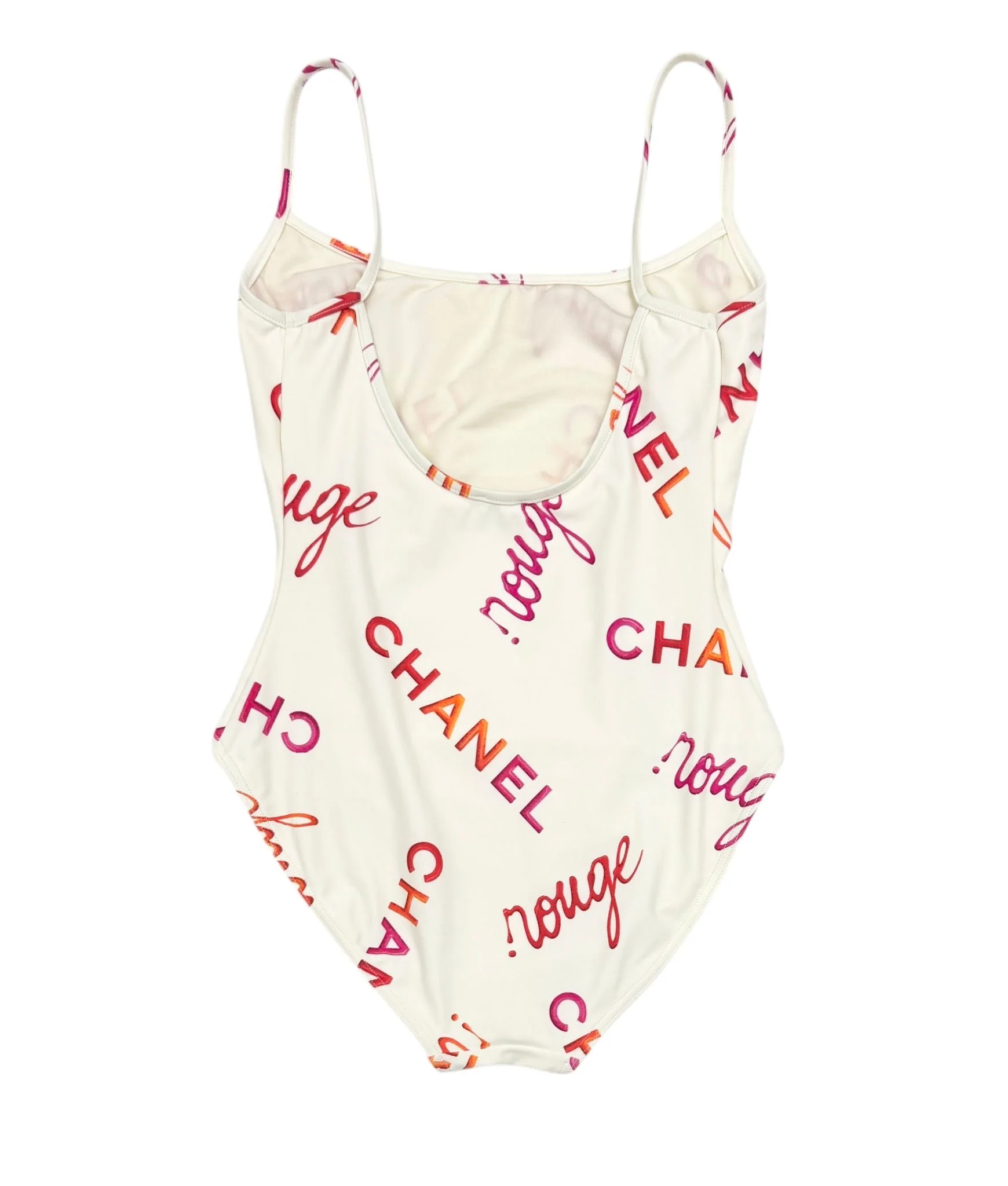 Chanel White 'Rouge' Print One Piece - Image 2
