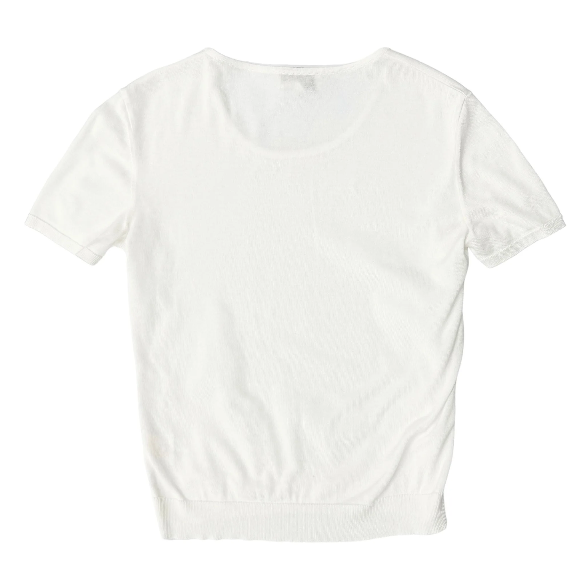 Chanel White Short Sleeve Logo Top - Image 2